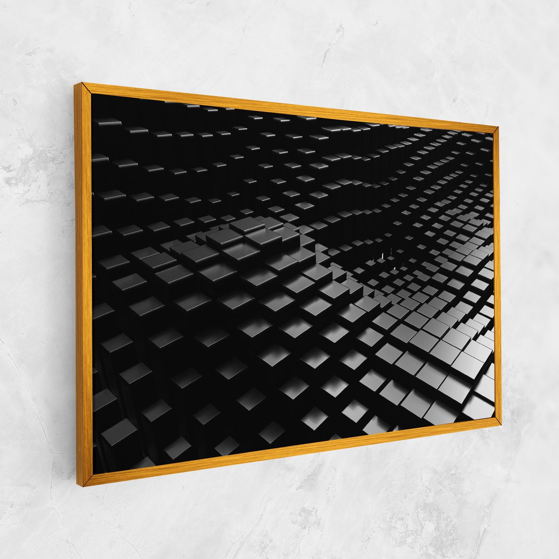 Leinwandbild Black Square Wave mockup 1