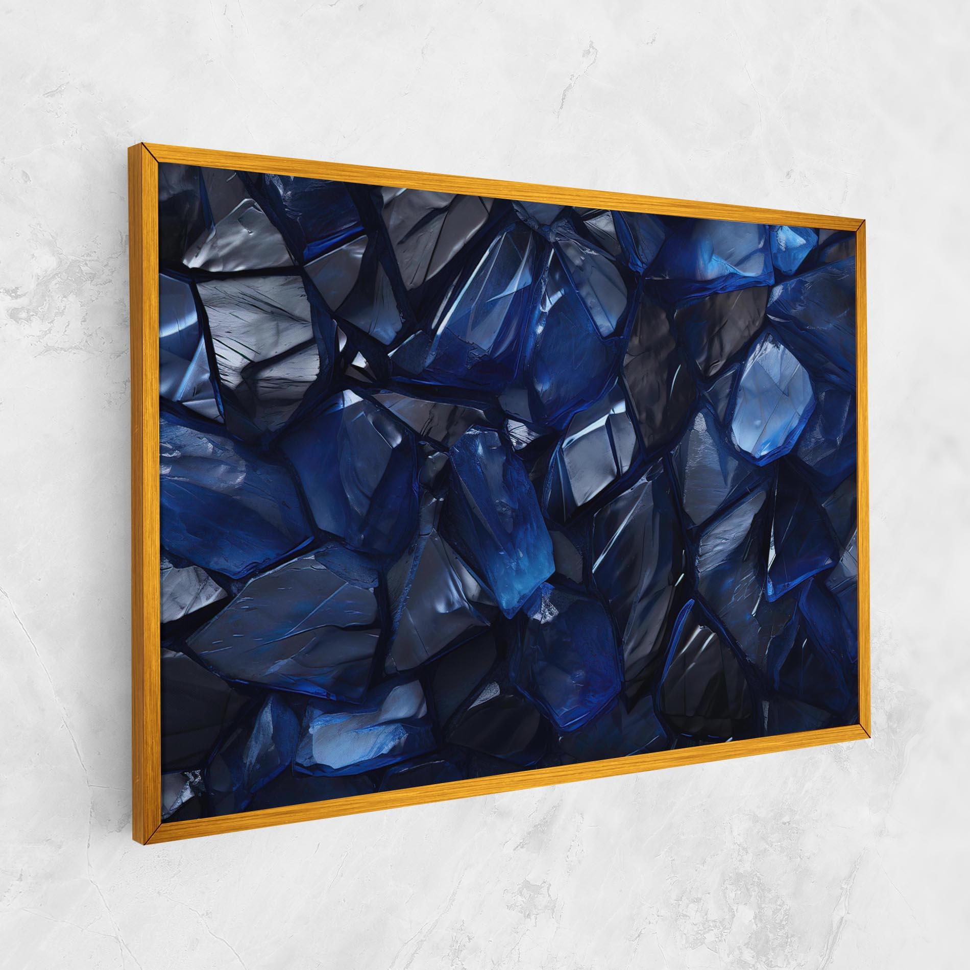 Leinwandbild Blue Crystal Shape mockup 1