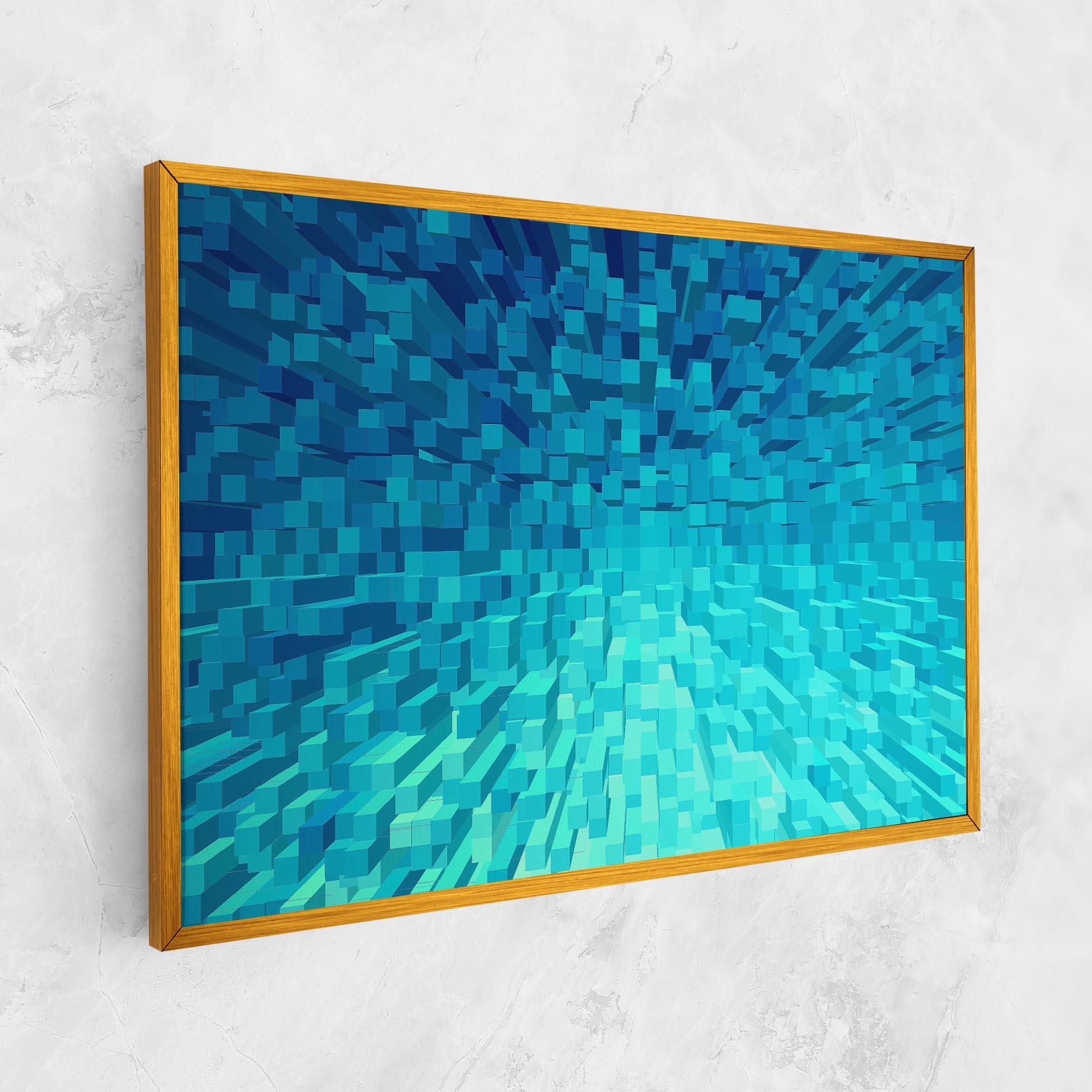 Leinwandbild Blue Square Mix mockup 1