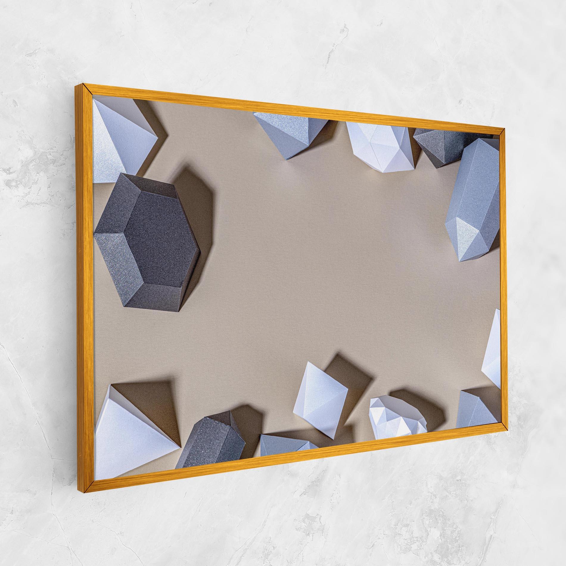 Leinwandbild Geometric 3d Shapes mockup 1