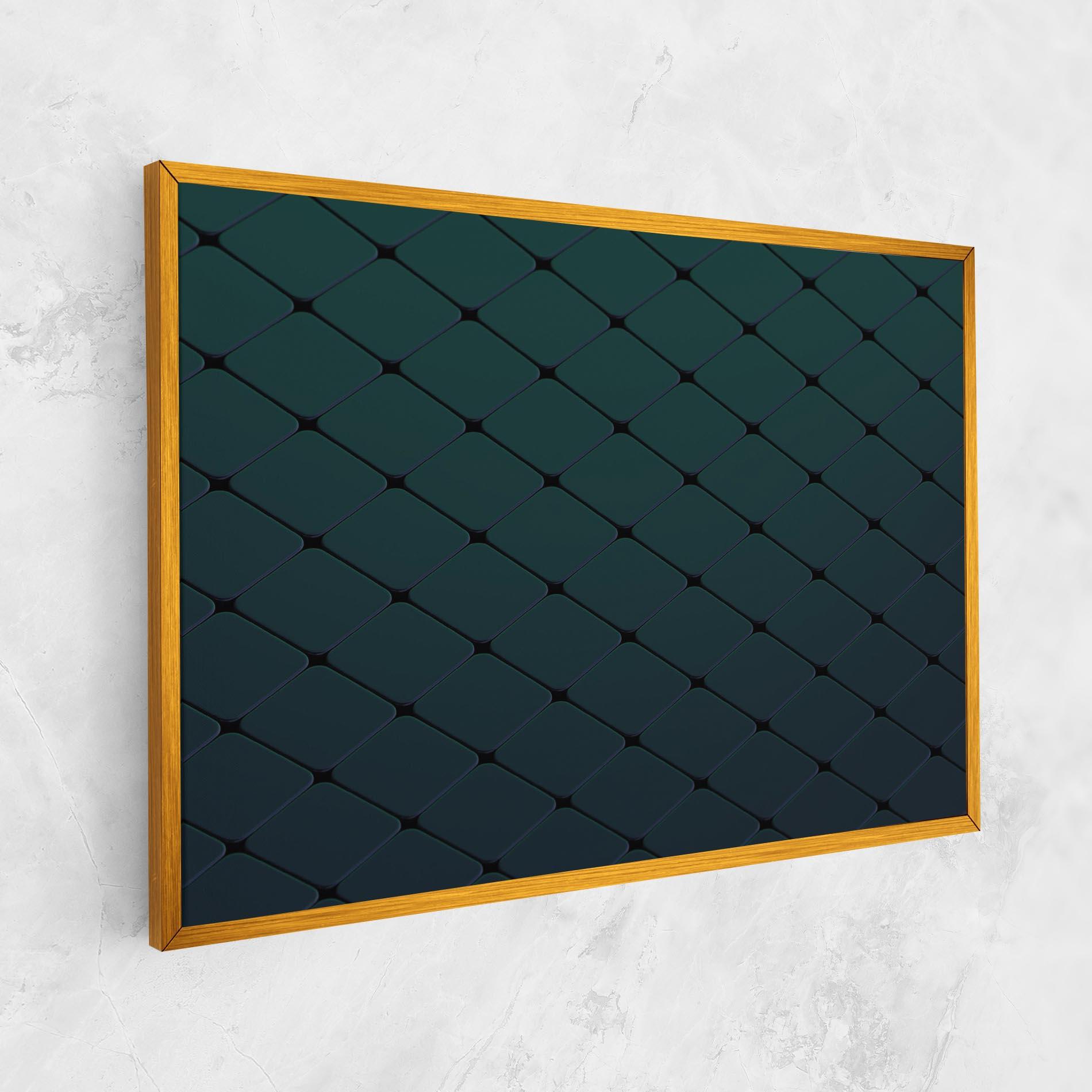 Leinwandbild Green Square Shapes mockup 1
