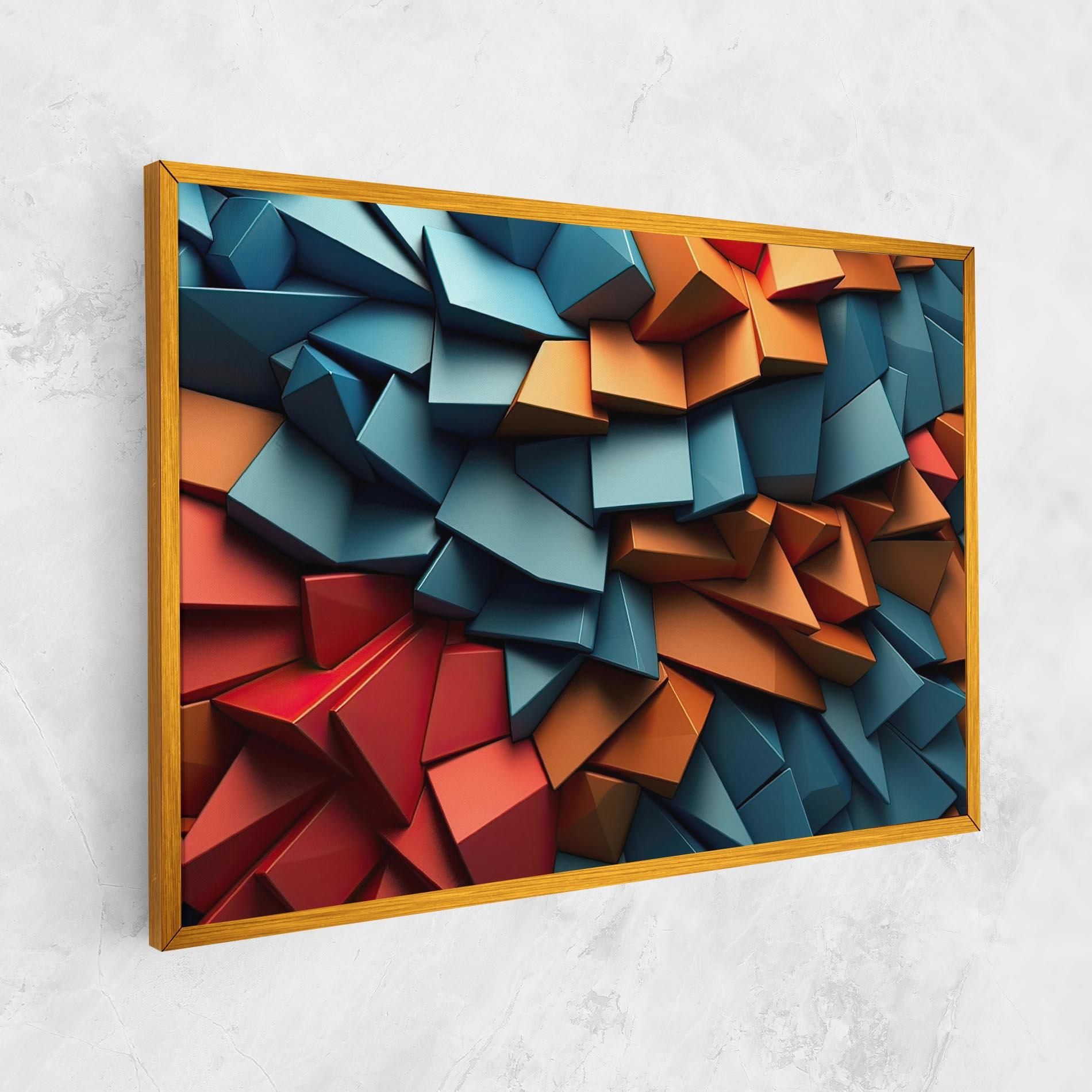 Leinwandbild Multicolor Triangle mockup 1