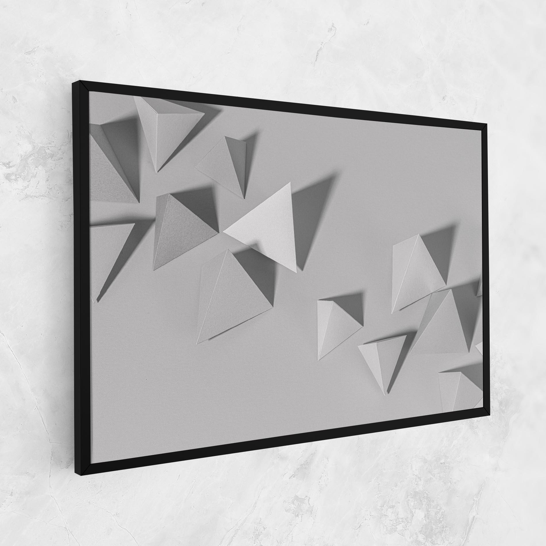Leinwandbild 3d White Triangle mockup 1