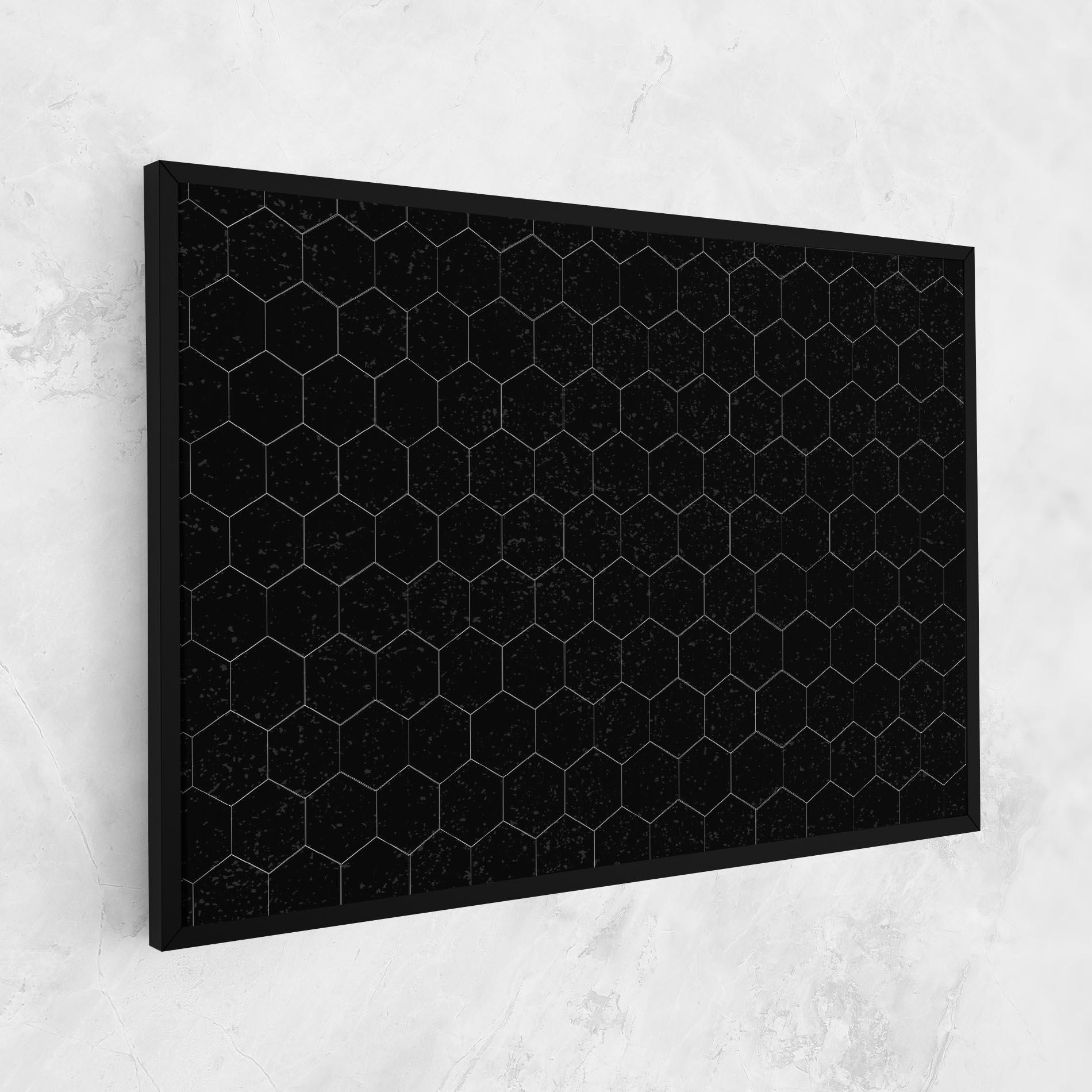 Leinwandbild Black Hexagon mockup 1
