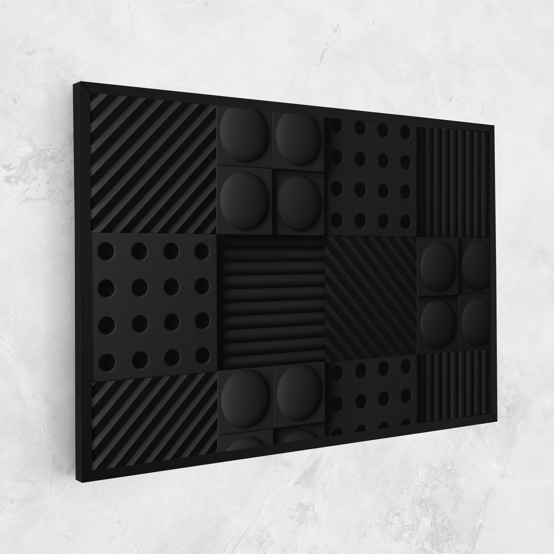 Leinwandbild Black Square Circle mockup 1