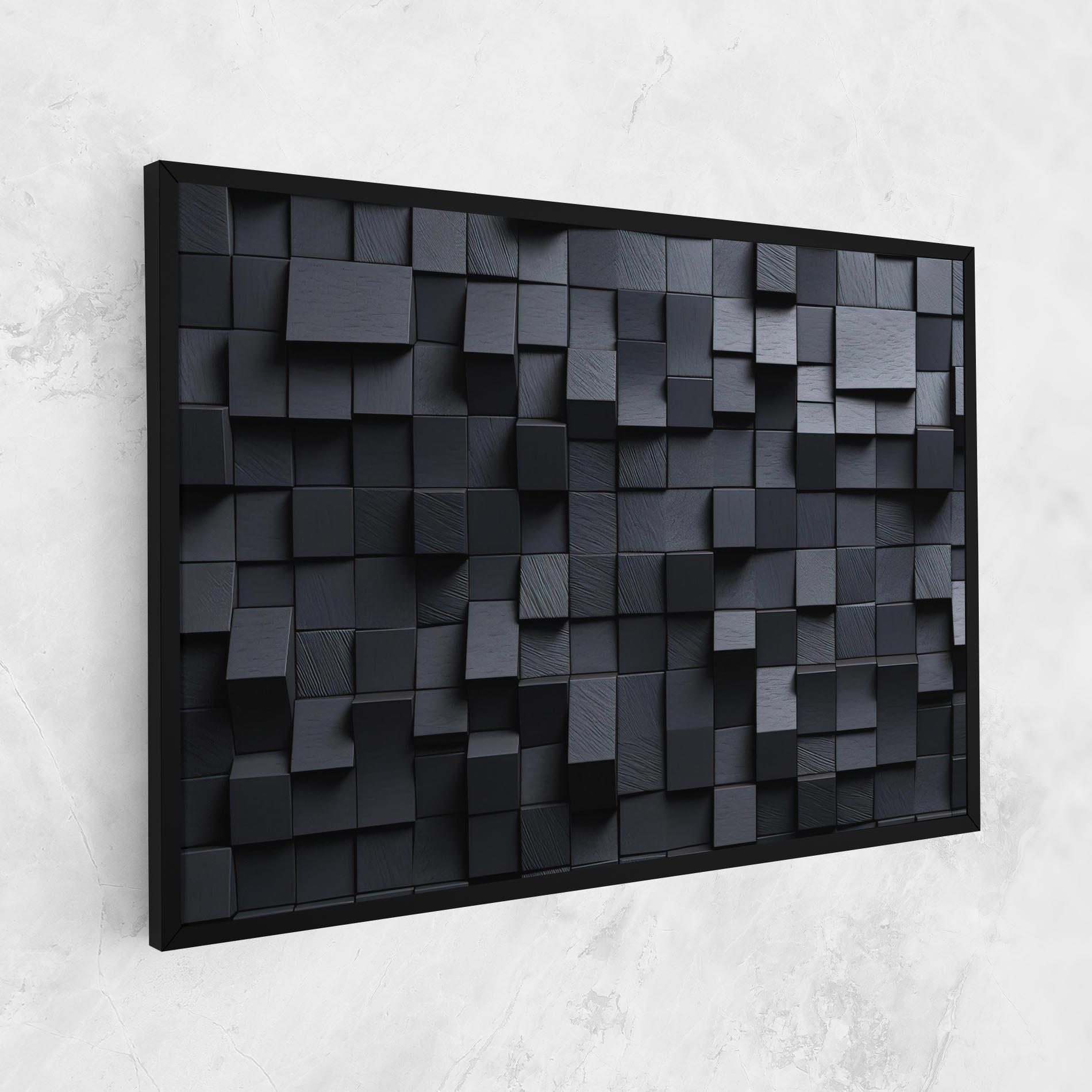 Leinwandbild Black Square Pattern mockup 1