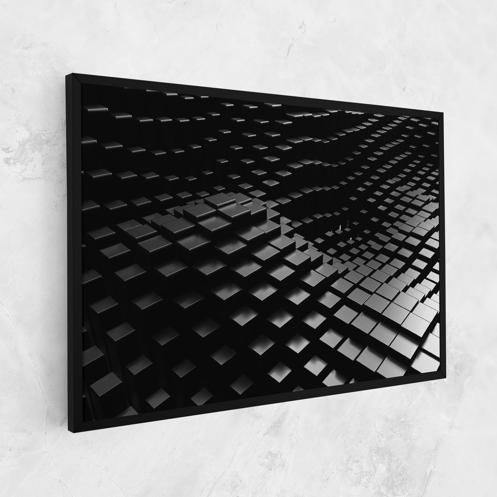 Leinwandbild Black Square Wave mockup 1