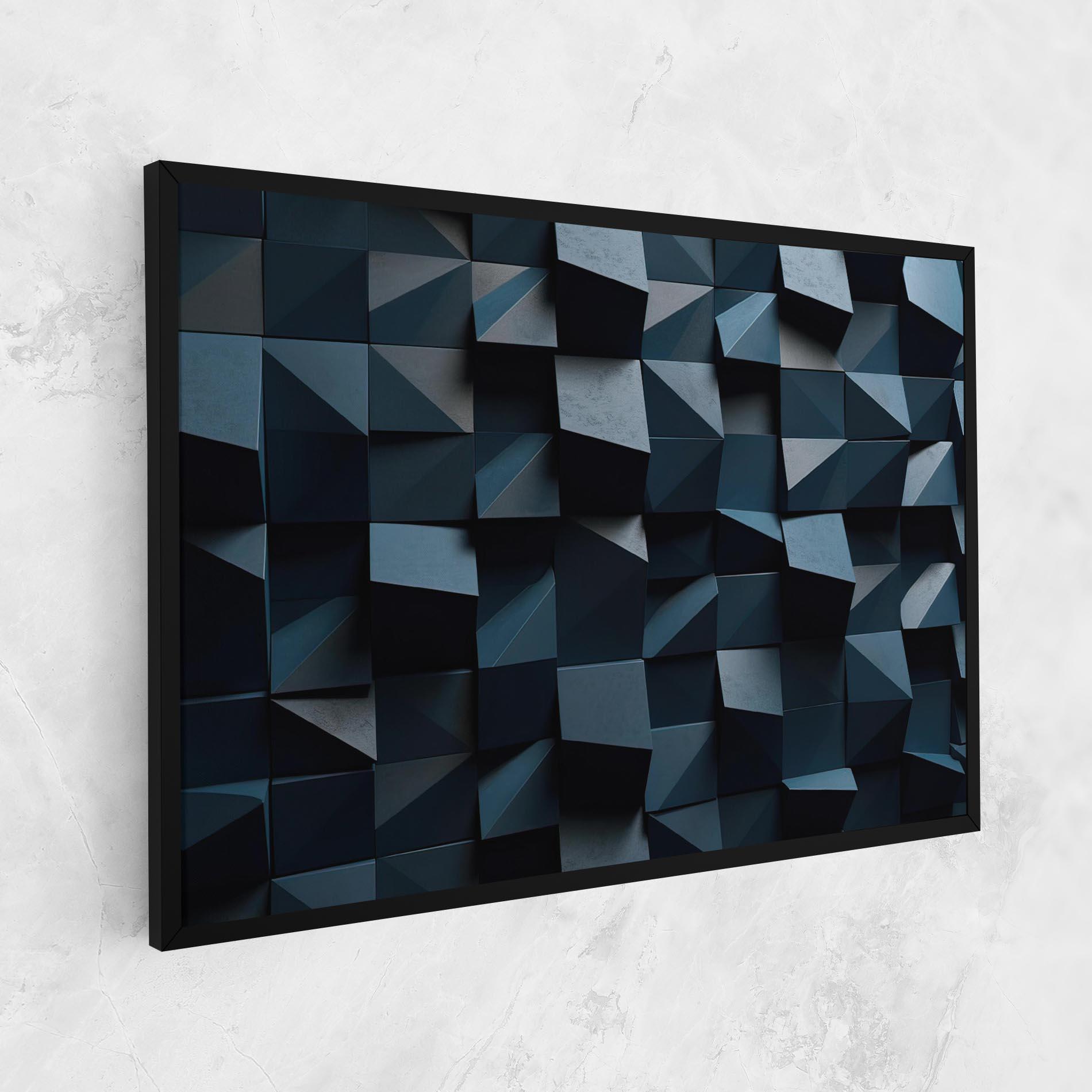 Leinwandbild Dark Blue Square mockup 1