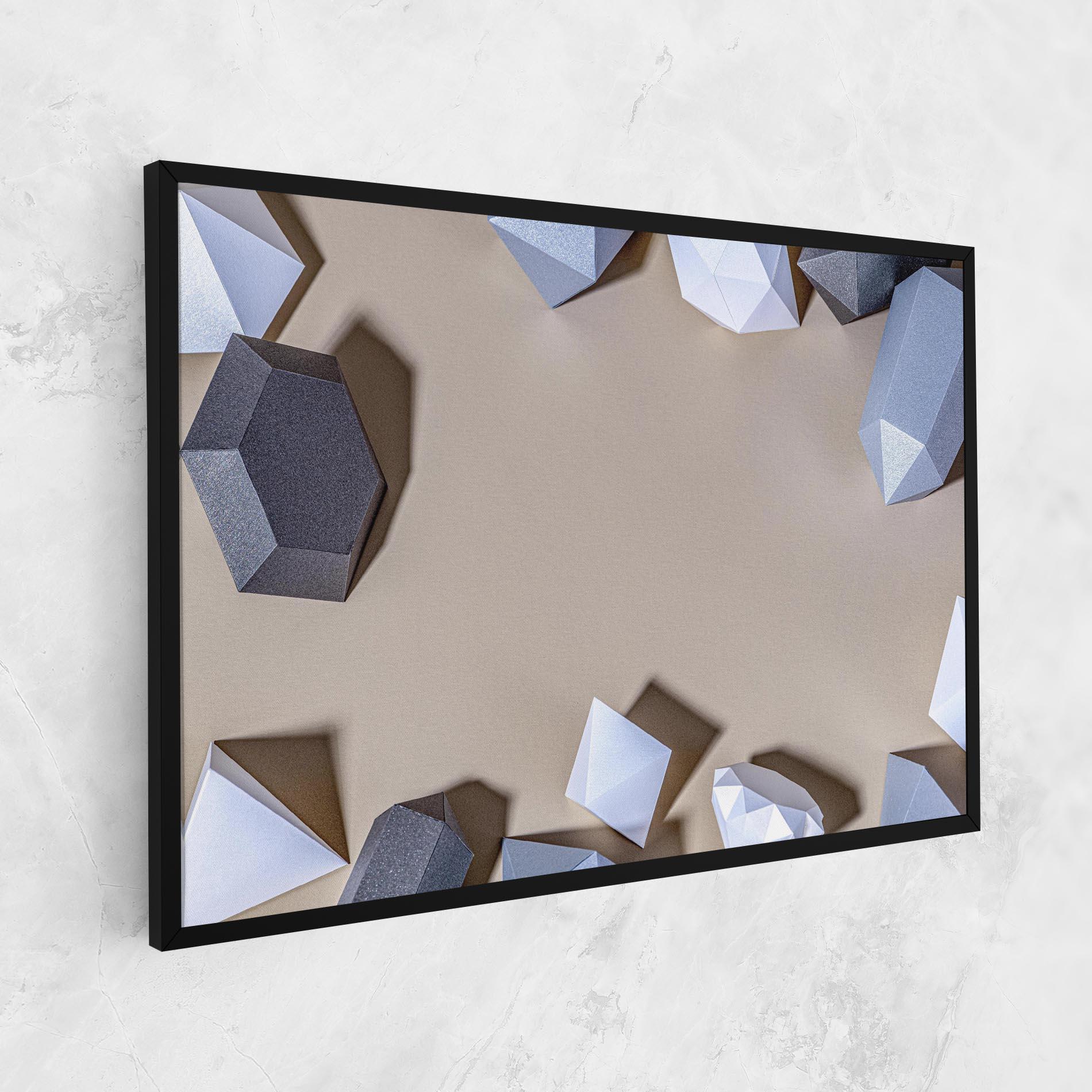 Leinwandbild Geometric 3d Shapes mockup 1