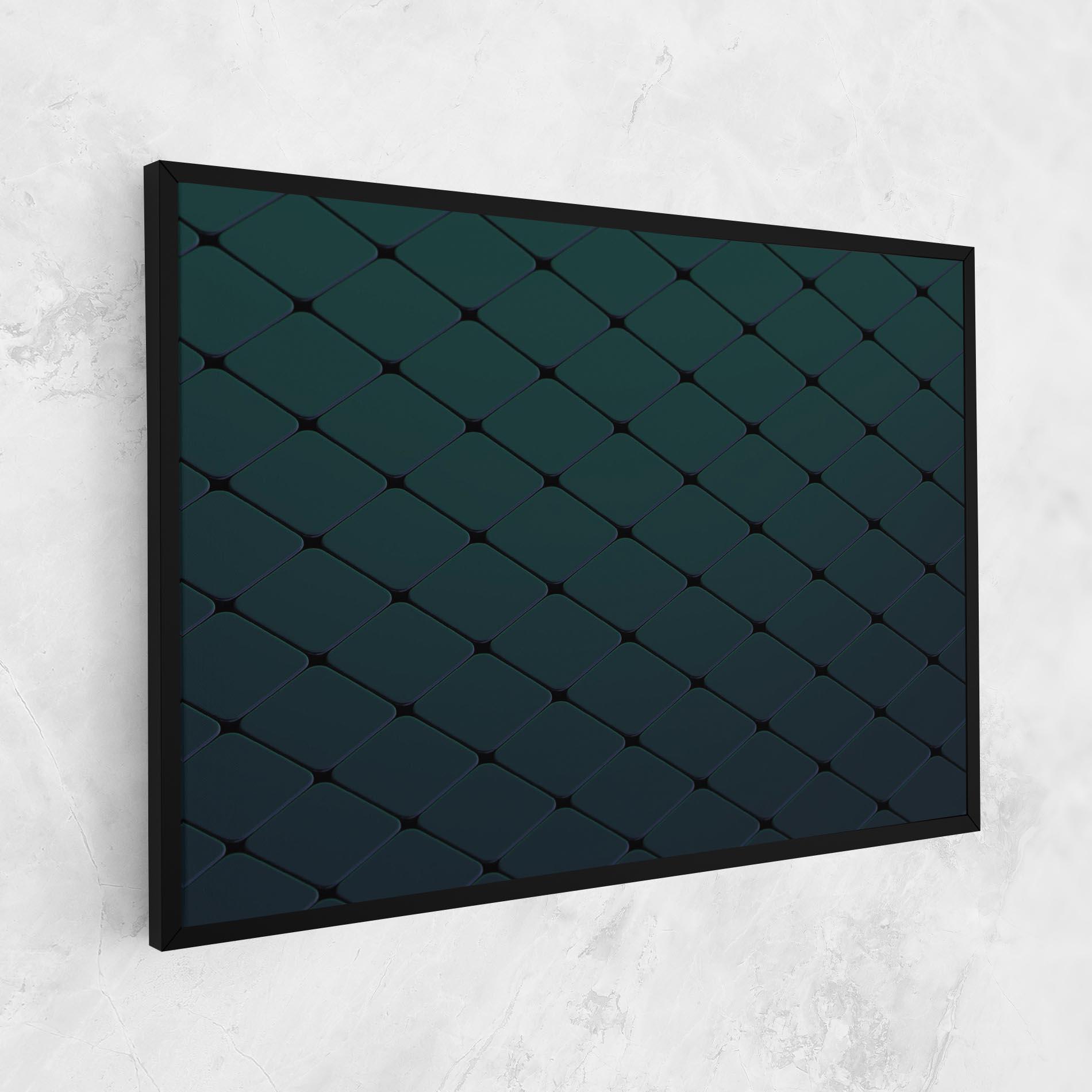 Leinwandbild Green Square Shapes mockup 1