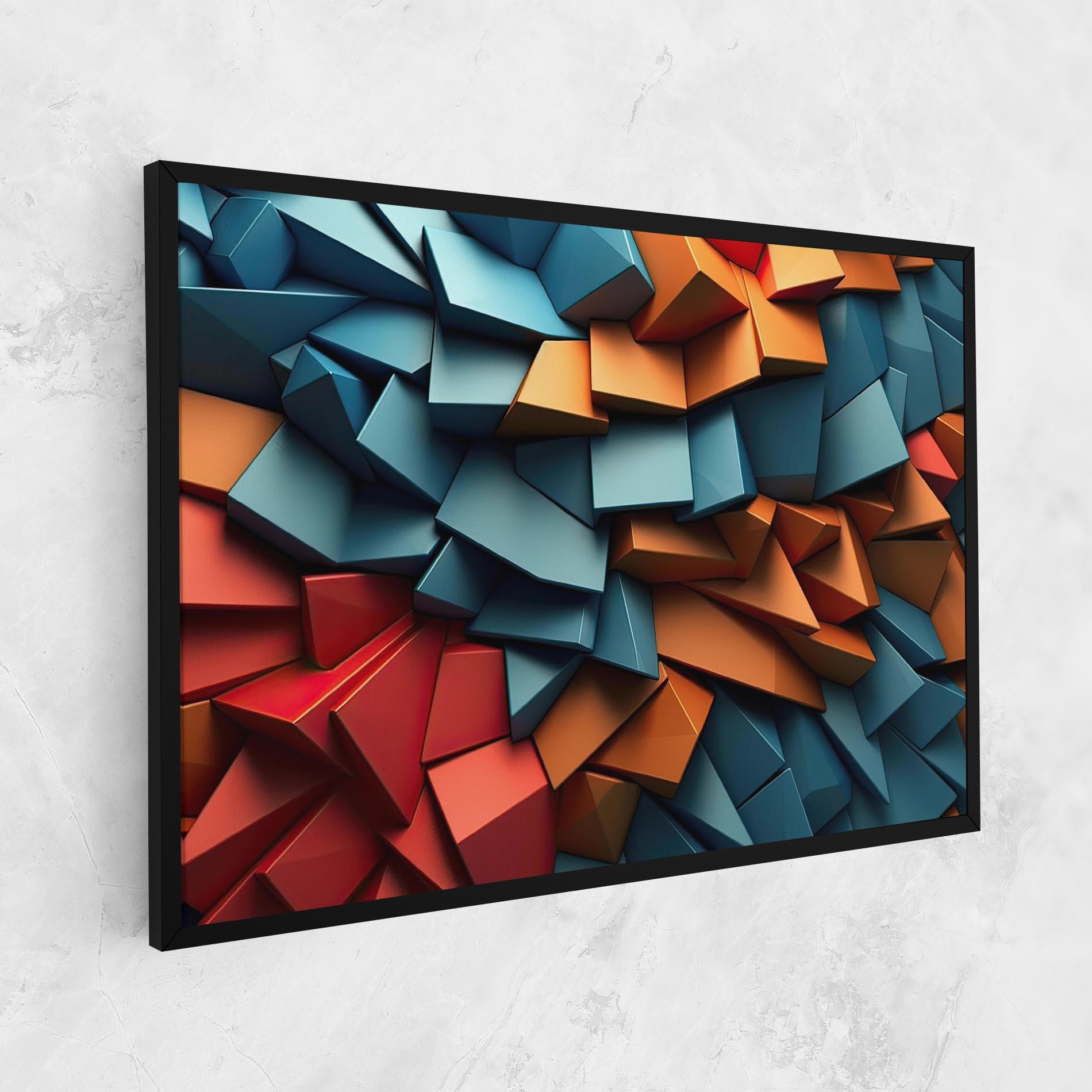 Leinwandbild Multicolor Triangle mockup 1