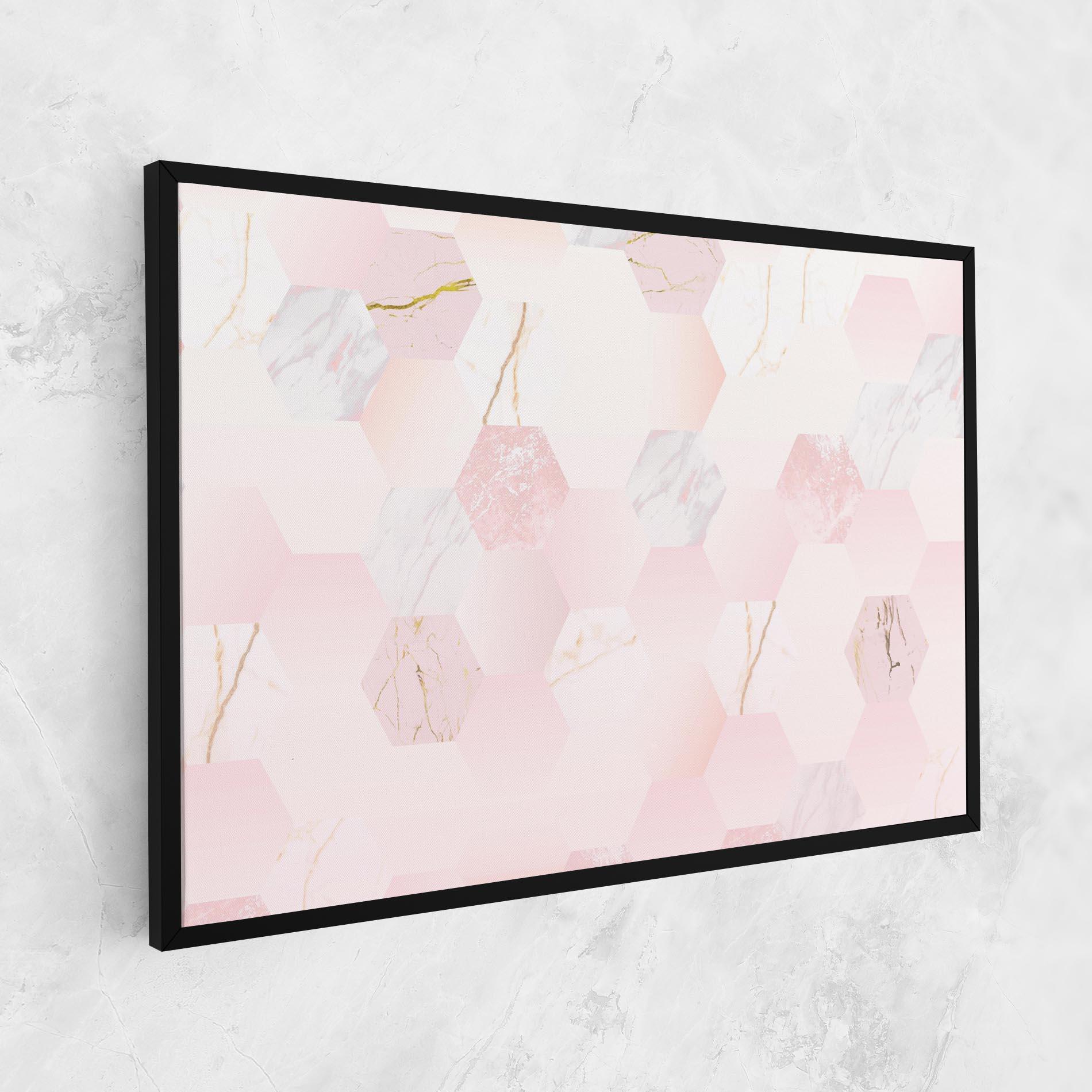Leinwandbild Pink Hexanon mockup 1