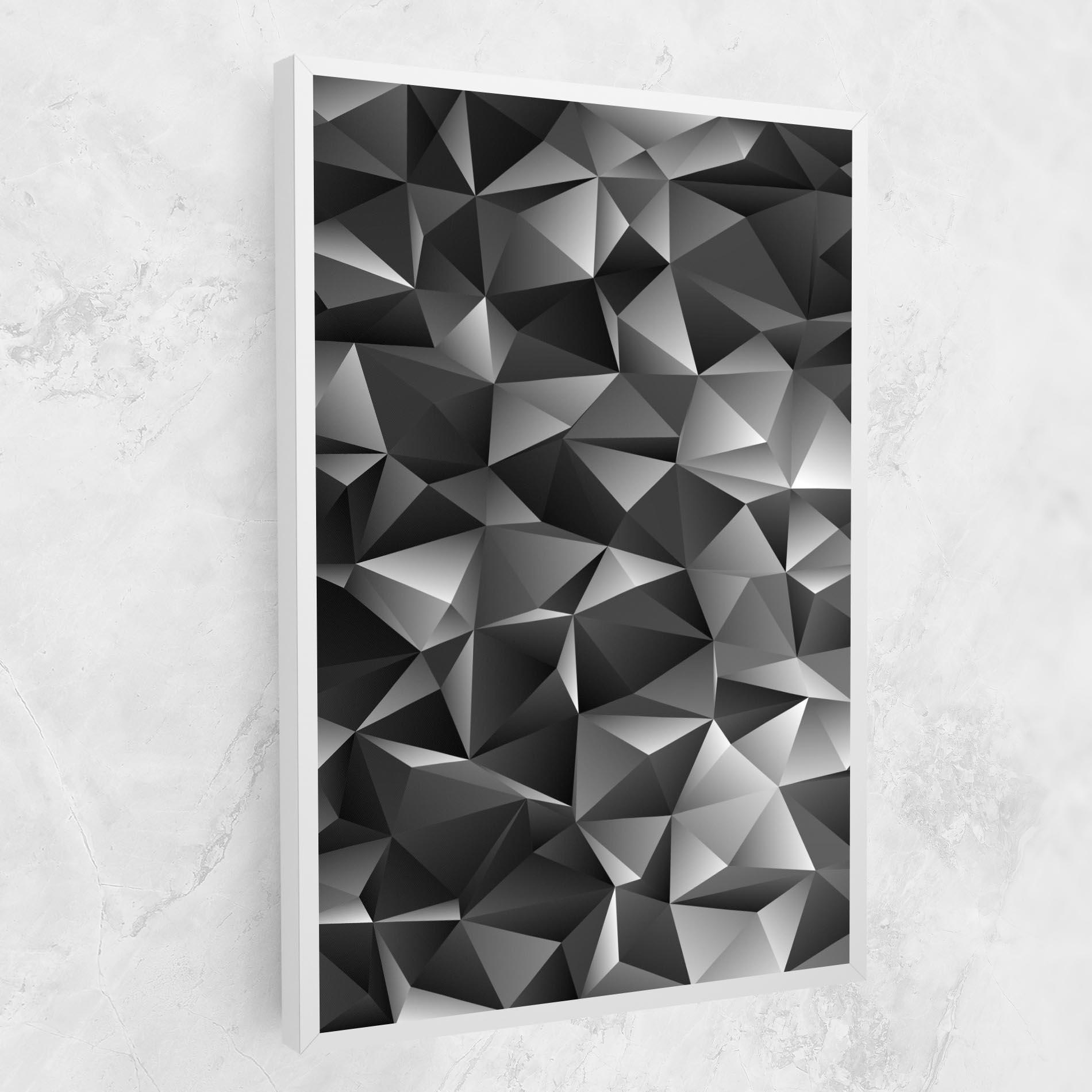 Leinwandbild Black Triangle Pattern mockup 1