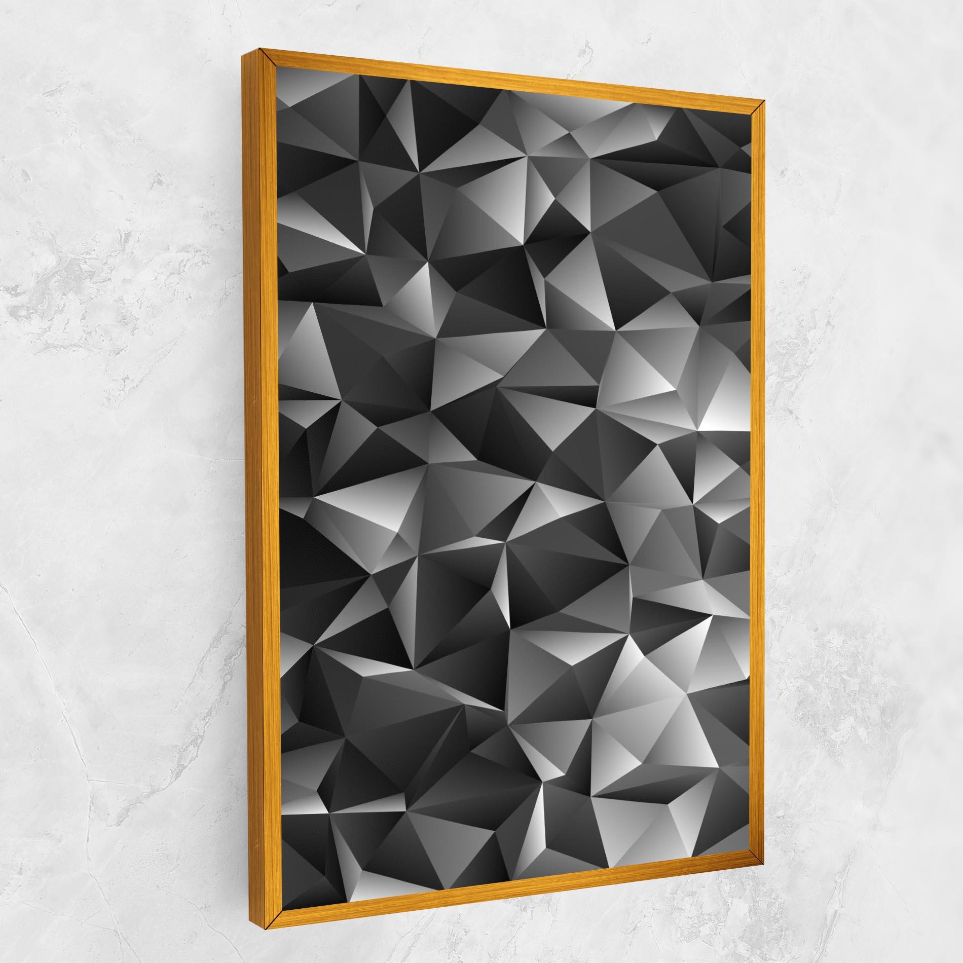 Leinwandbild Black Triangle Pattern mockup 1