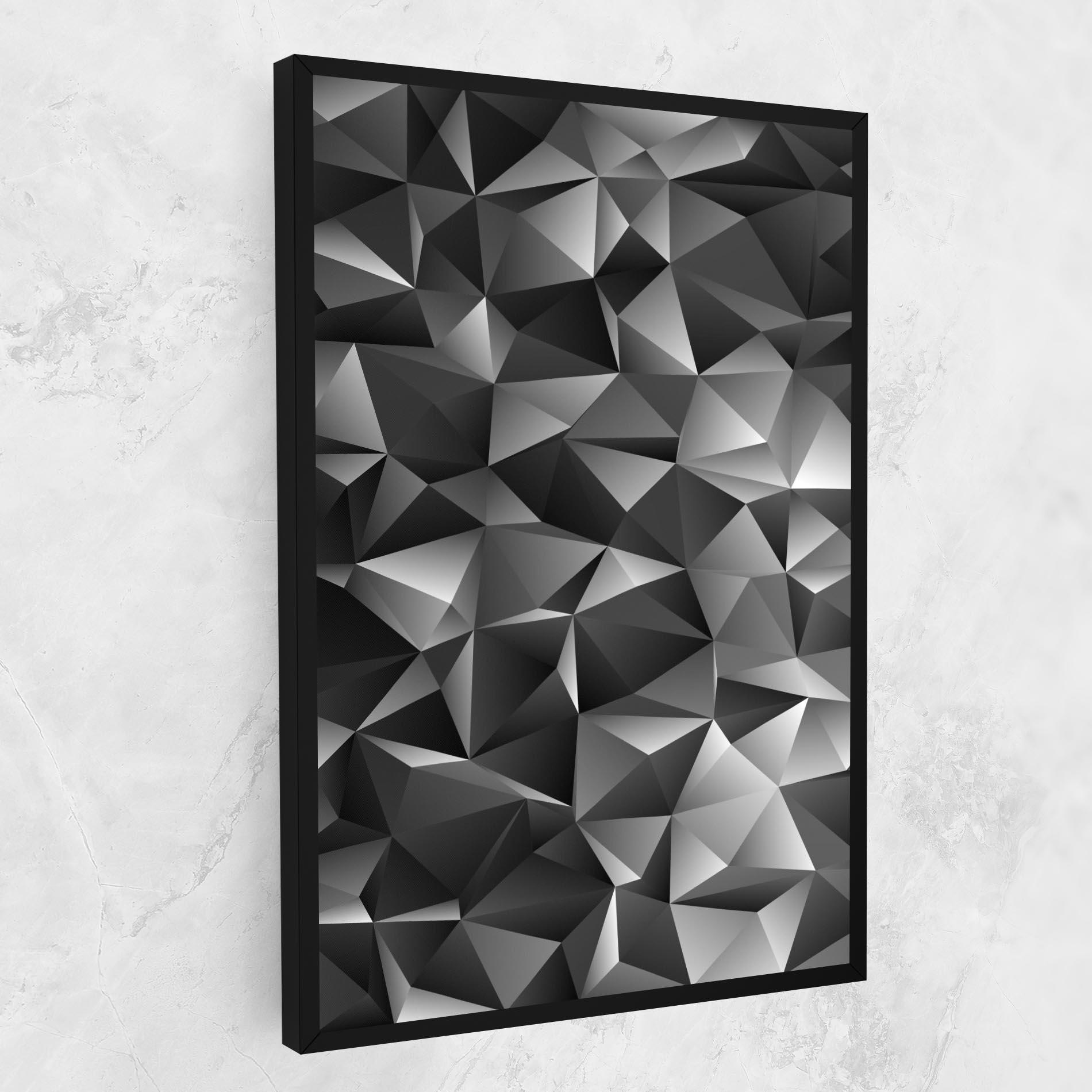 Leinwandbild Black Triangle Pattern mockup 1