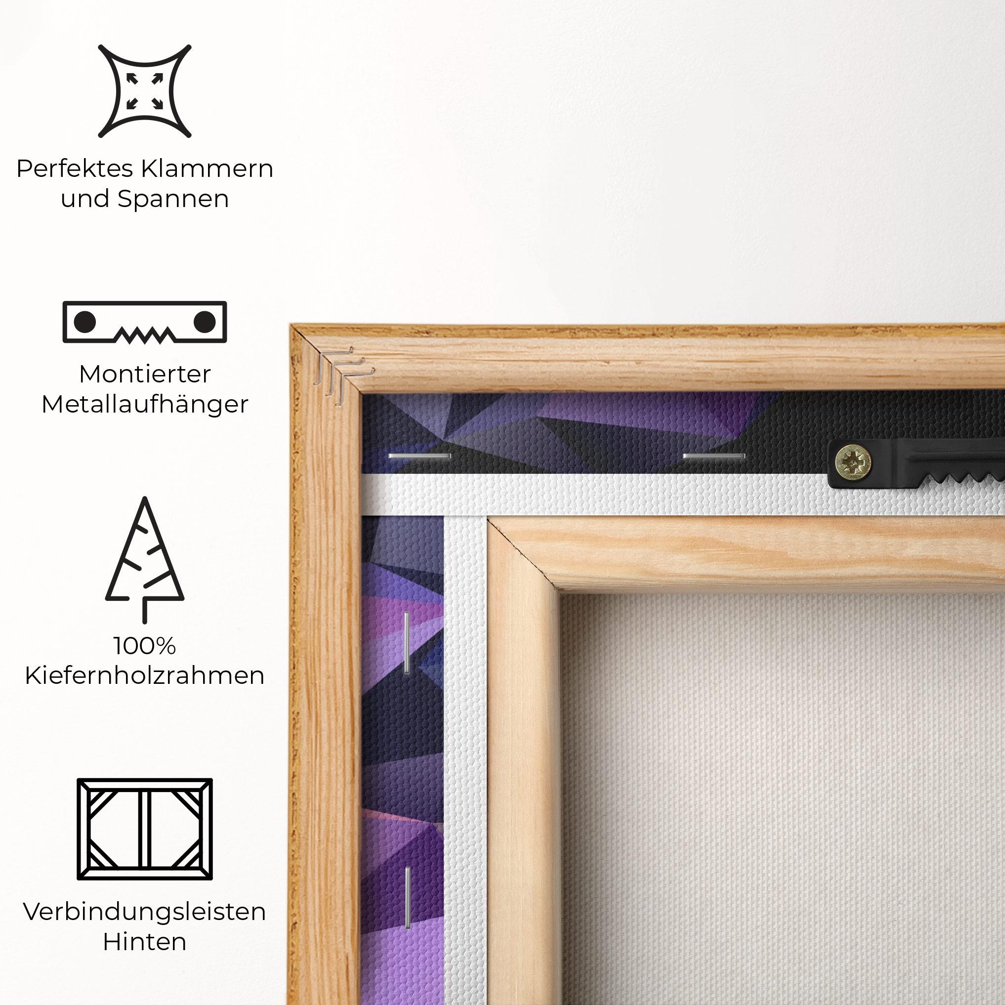 Leinwandbild Black Purple Triangle mockup 5