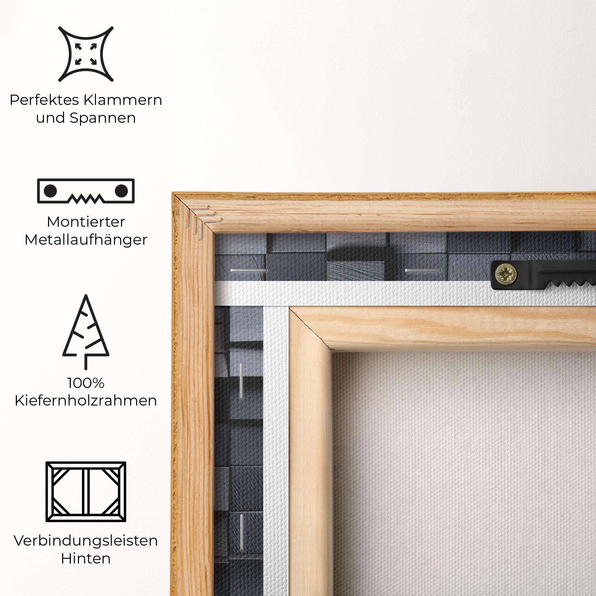 Leinwandbild Black Square Pattern mockup 5