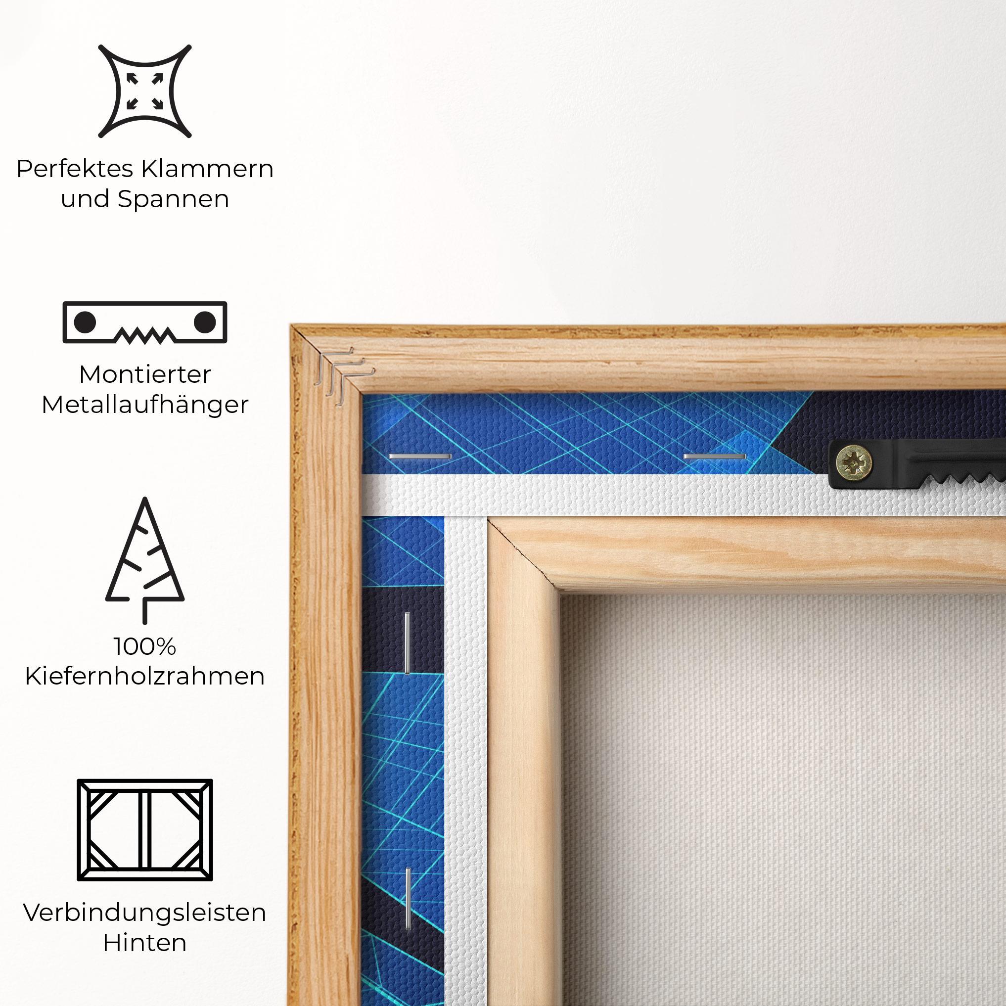 Leinwandbild Blue Buildings mockup 5