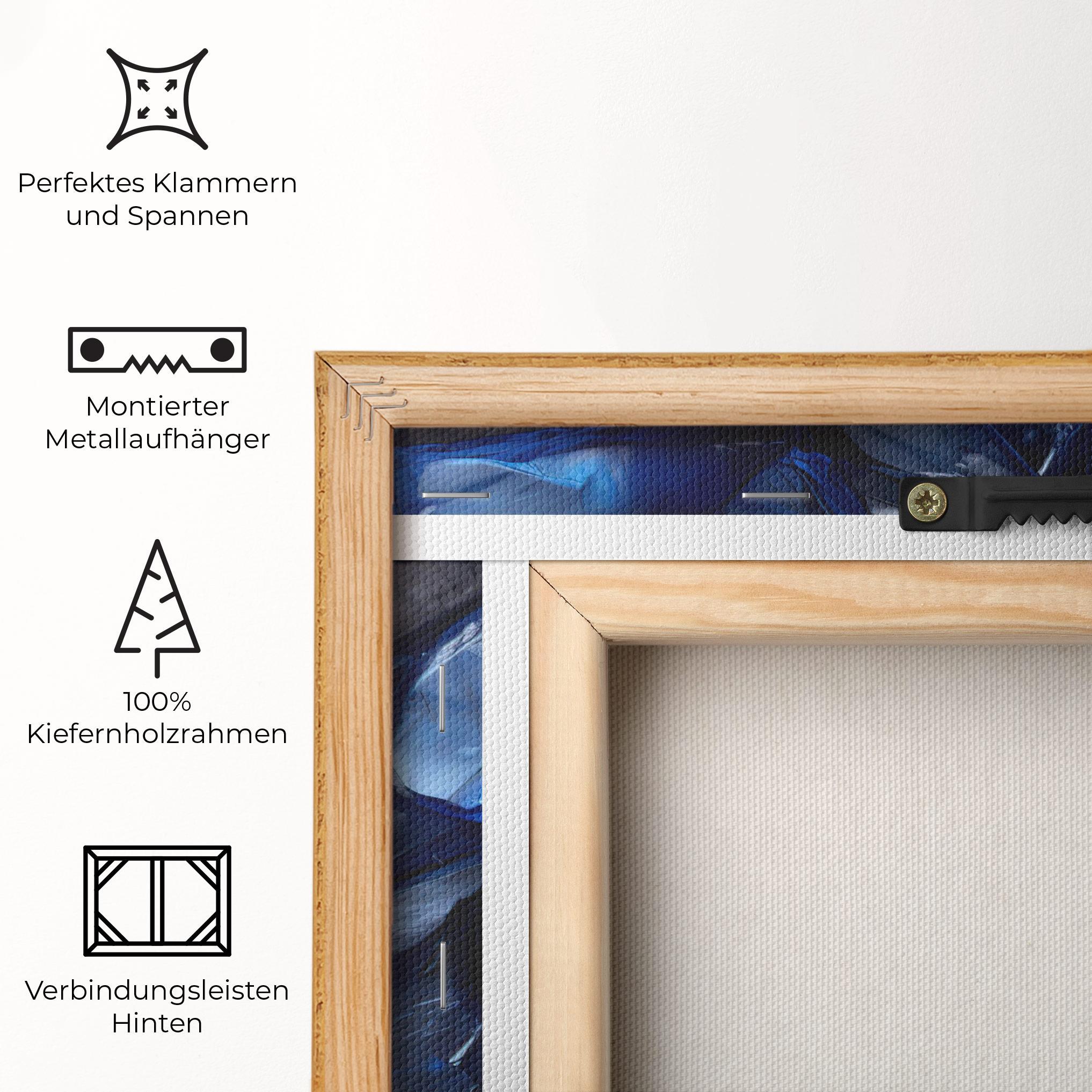 Leinwandbild Blue Crystal Shape mockup 5