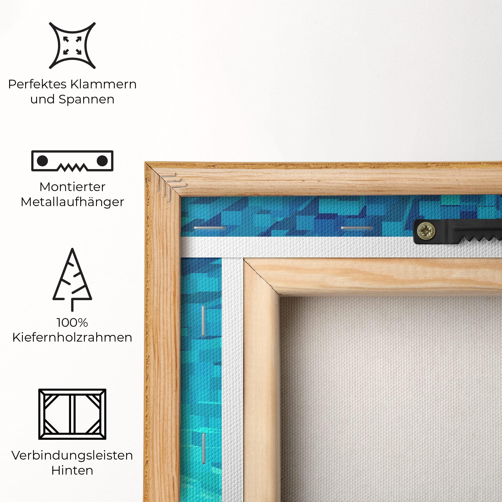 Leinwandbild Blue Square Mix mockup 5