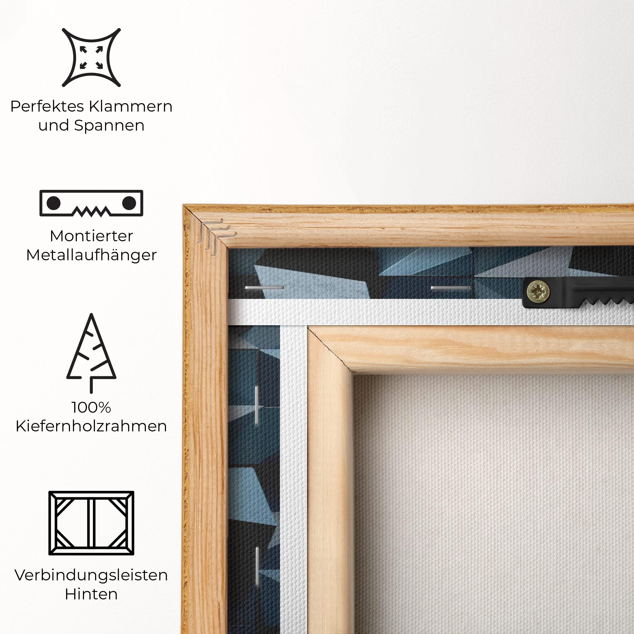 Leinwandbild Dark Blue Square mockup 5