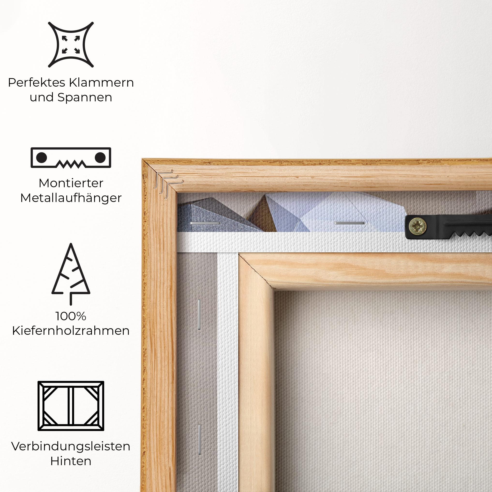 Leinwandbild Geometric 3d Shapes mockup 5