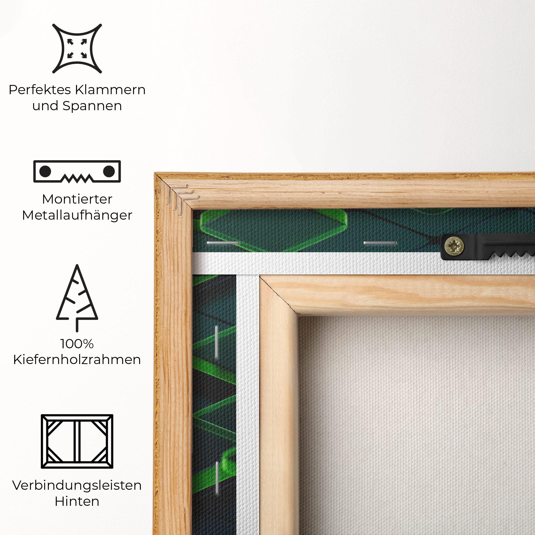 Leinwandbild Green Square Floating mockup 5