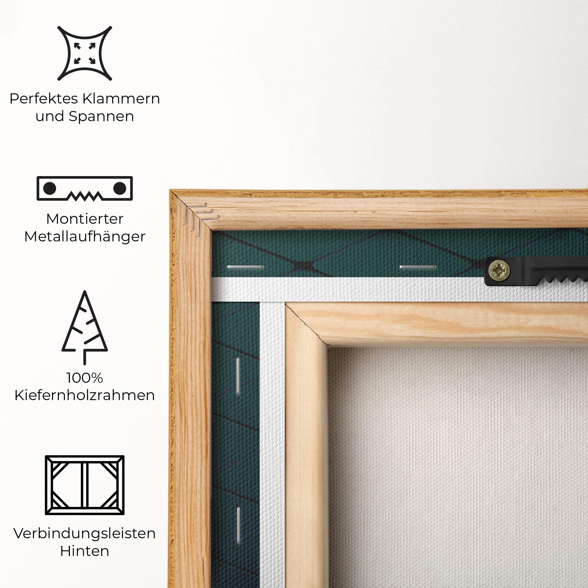 Leinwandbild Green Square Shapes mockup 5