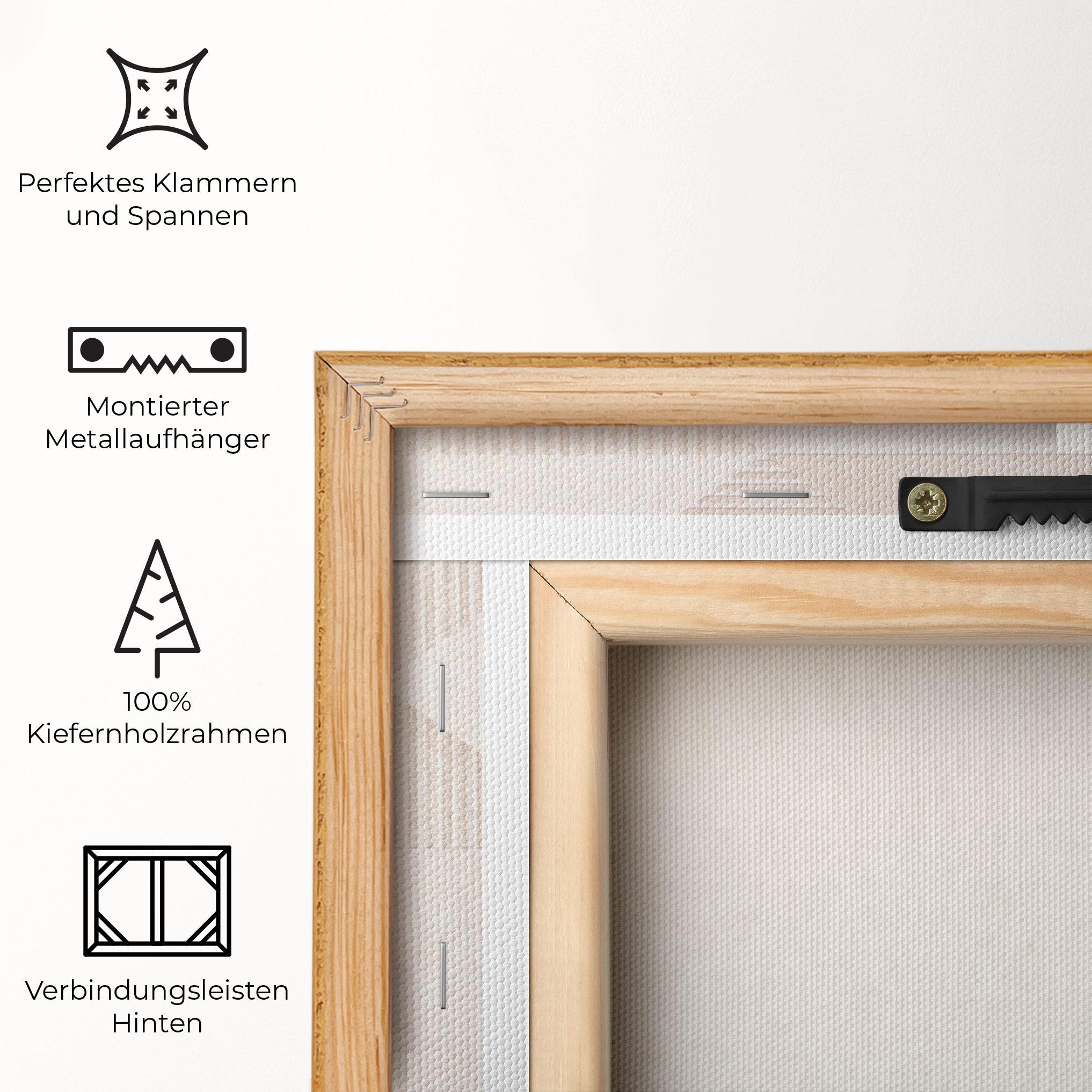 Leinwandbild Light Cream Rhombus mockup 5