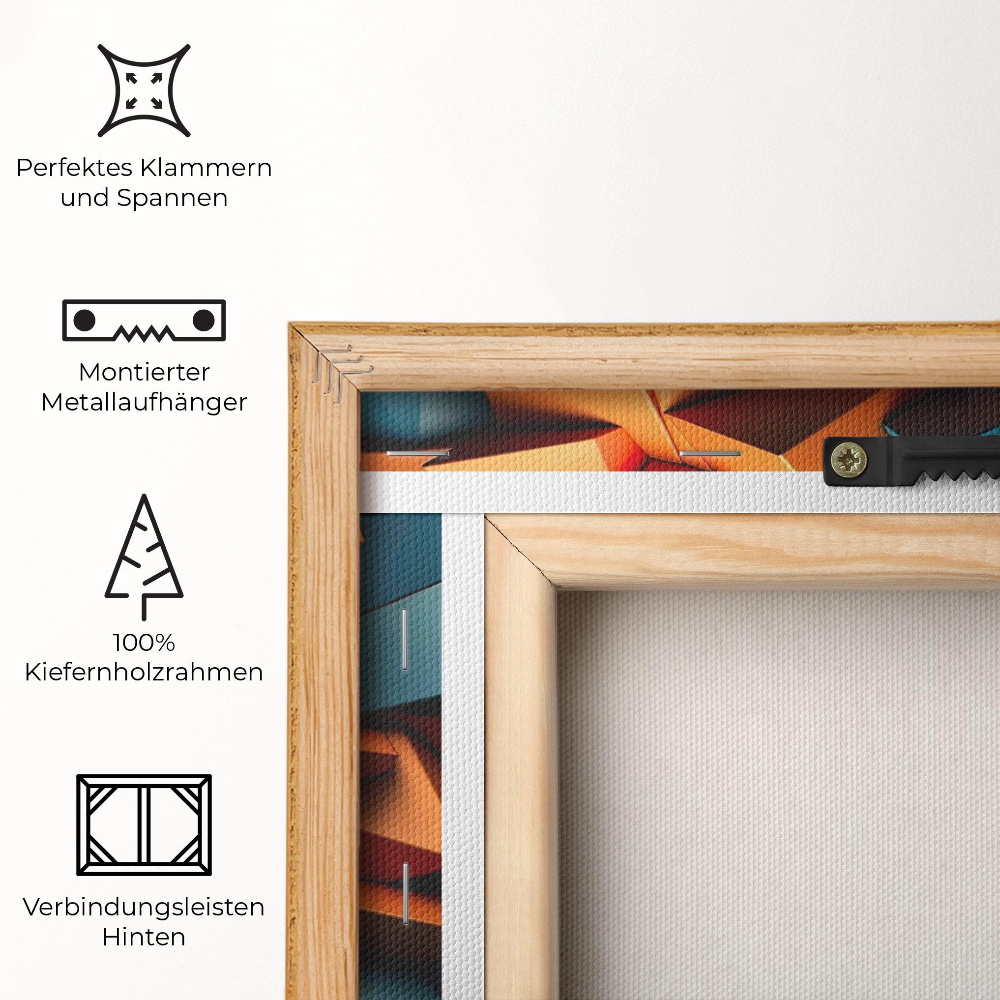 Leinwandbild Multicolor Triangle mockup 5