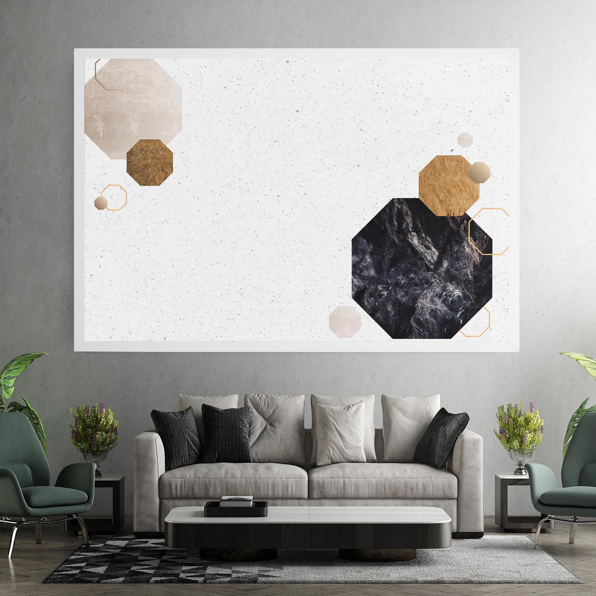 Leinwandbild Big Hexagon mockup 7