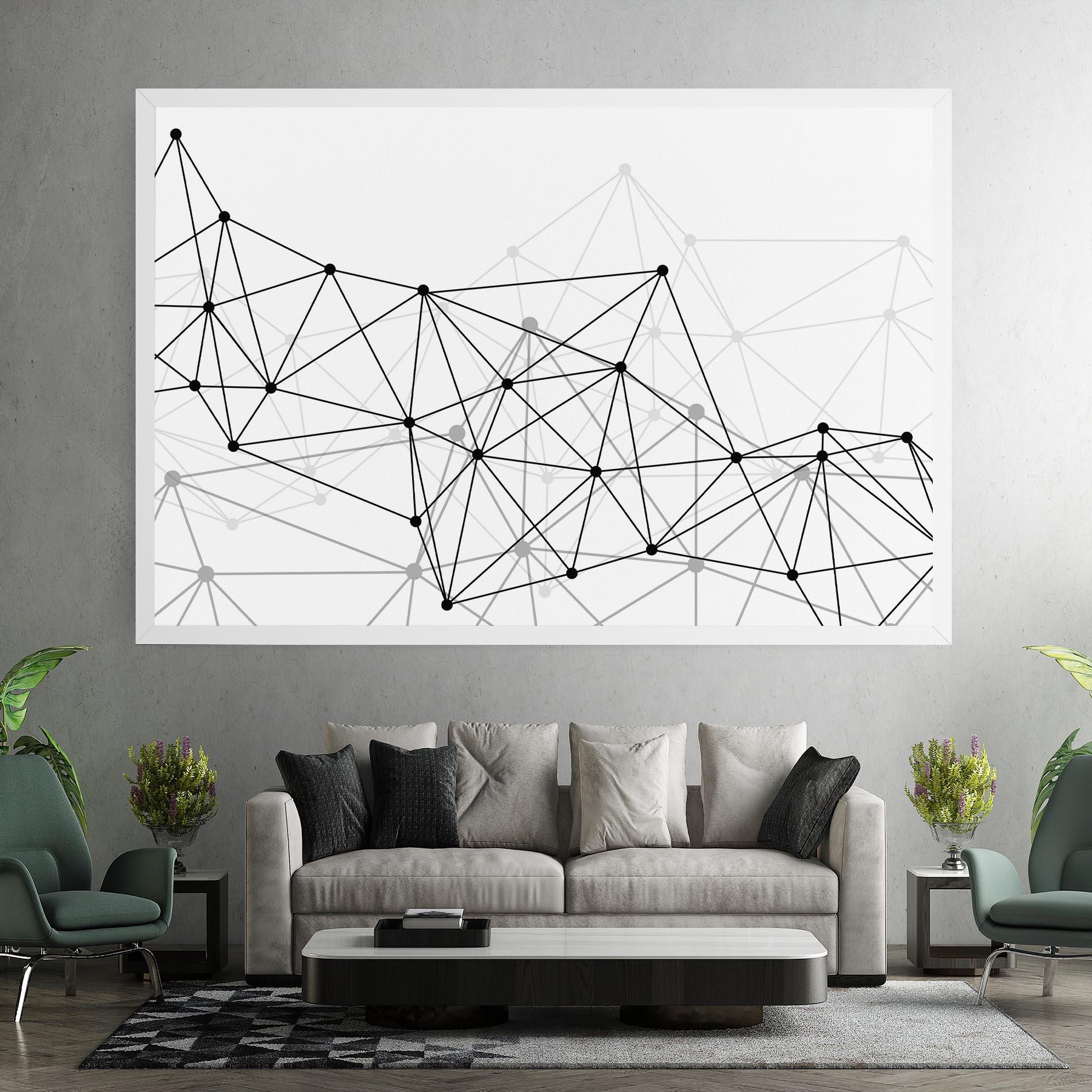 Leinwandbild Black Connecting mockup 7