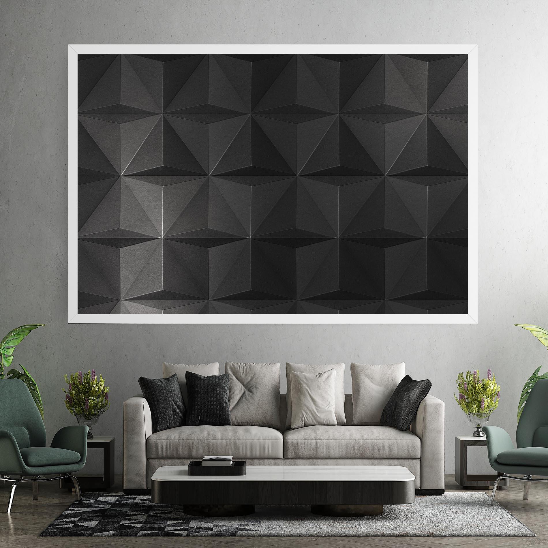 Leinwandbild Black Shade Triangle mockup 7