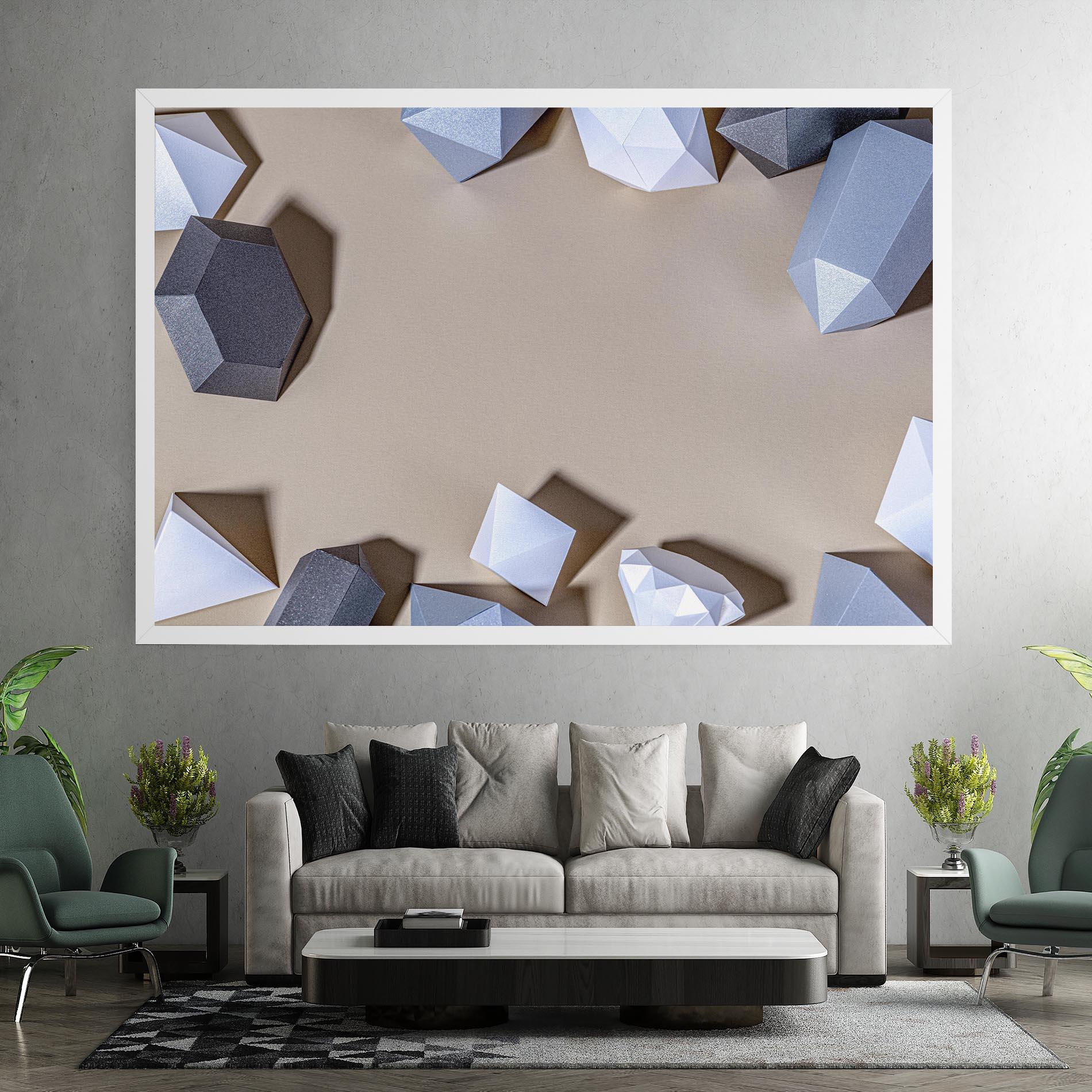 Leinwandbild Geometric 3d Shapes mockup 7