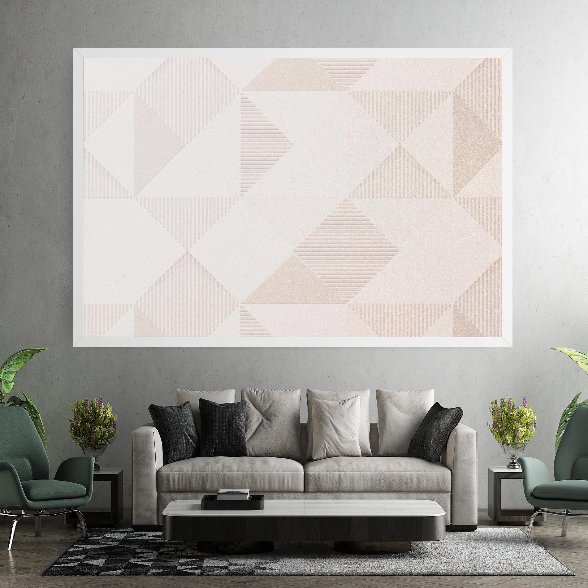 Leinwandbild Light Cream Rhombus mockup 7