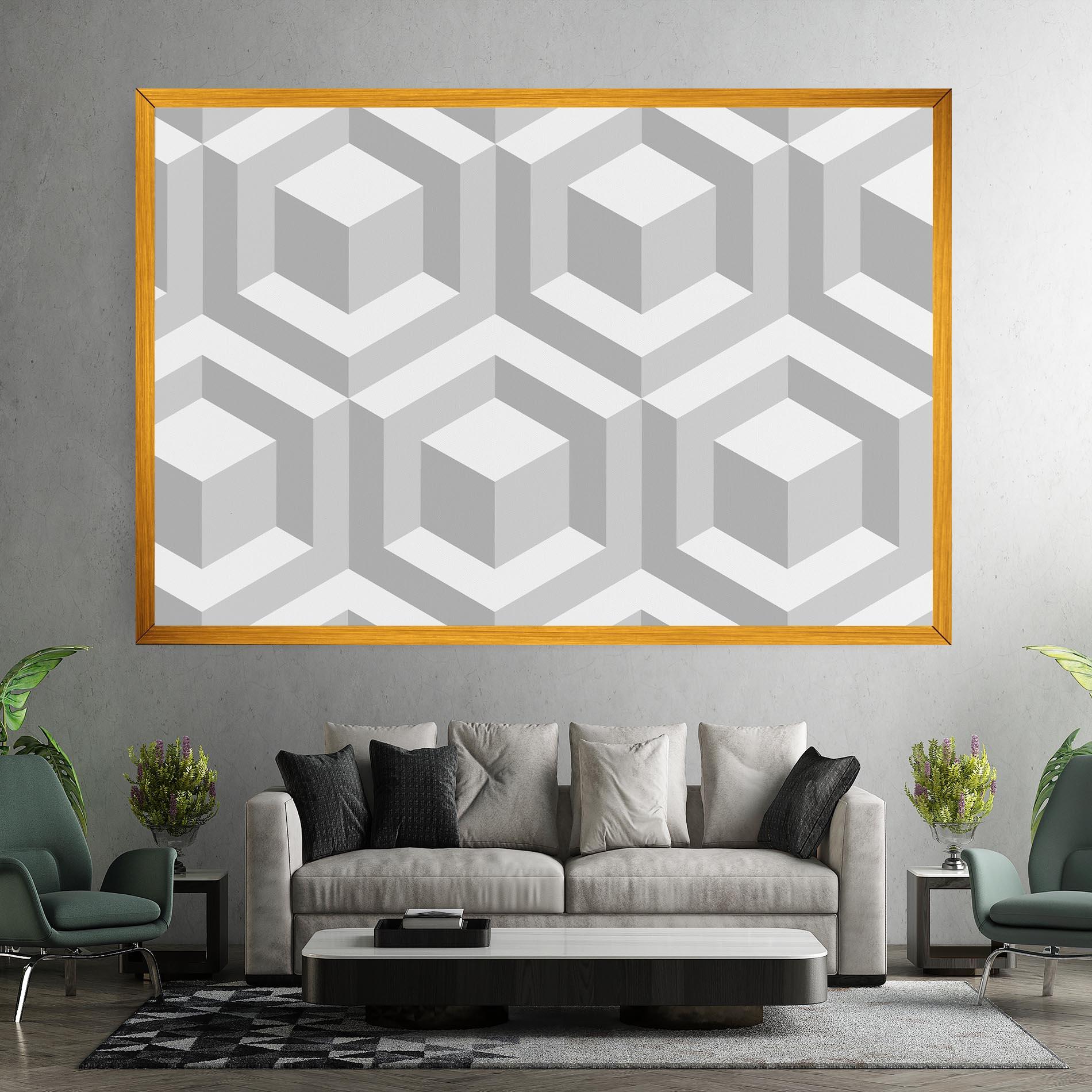 Leinwandbild 3d Square mockup 7