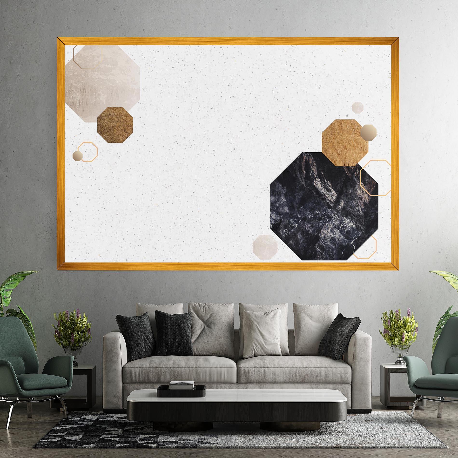 Leinwandbild Big Hexagon mockup 7