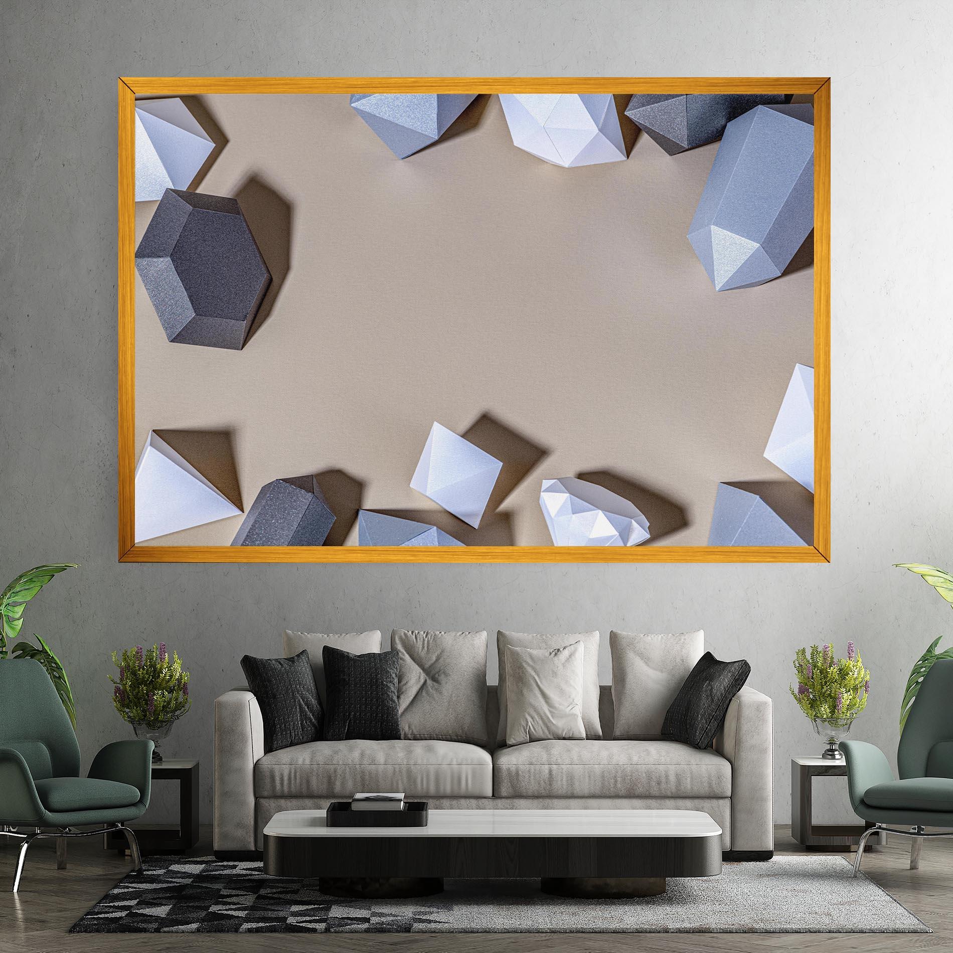 Leinwandbild Geometric 3d Shapes mockup 7