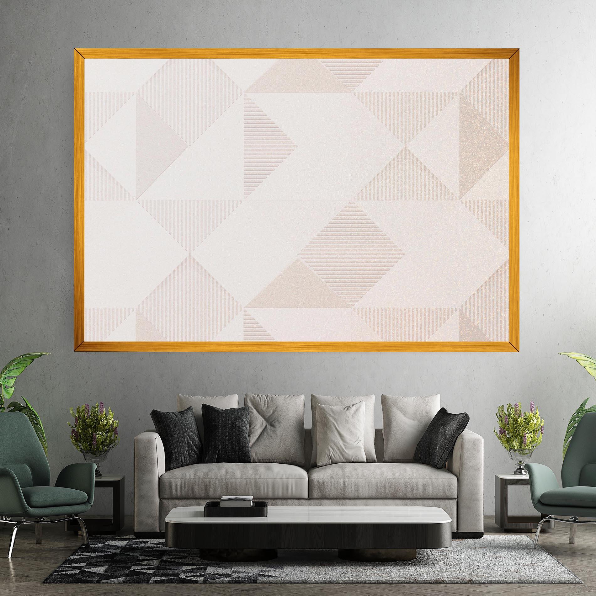Leinwandbild Light Cream Rhombus mockup 7