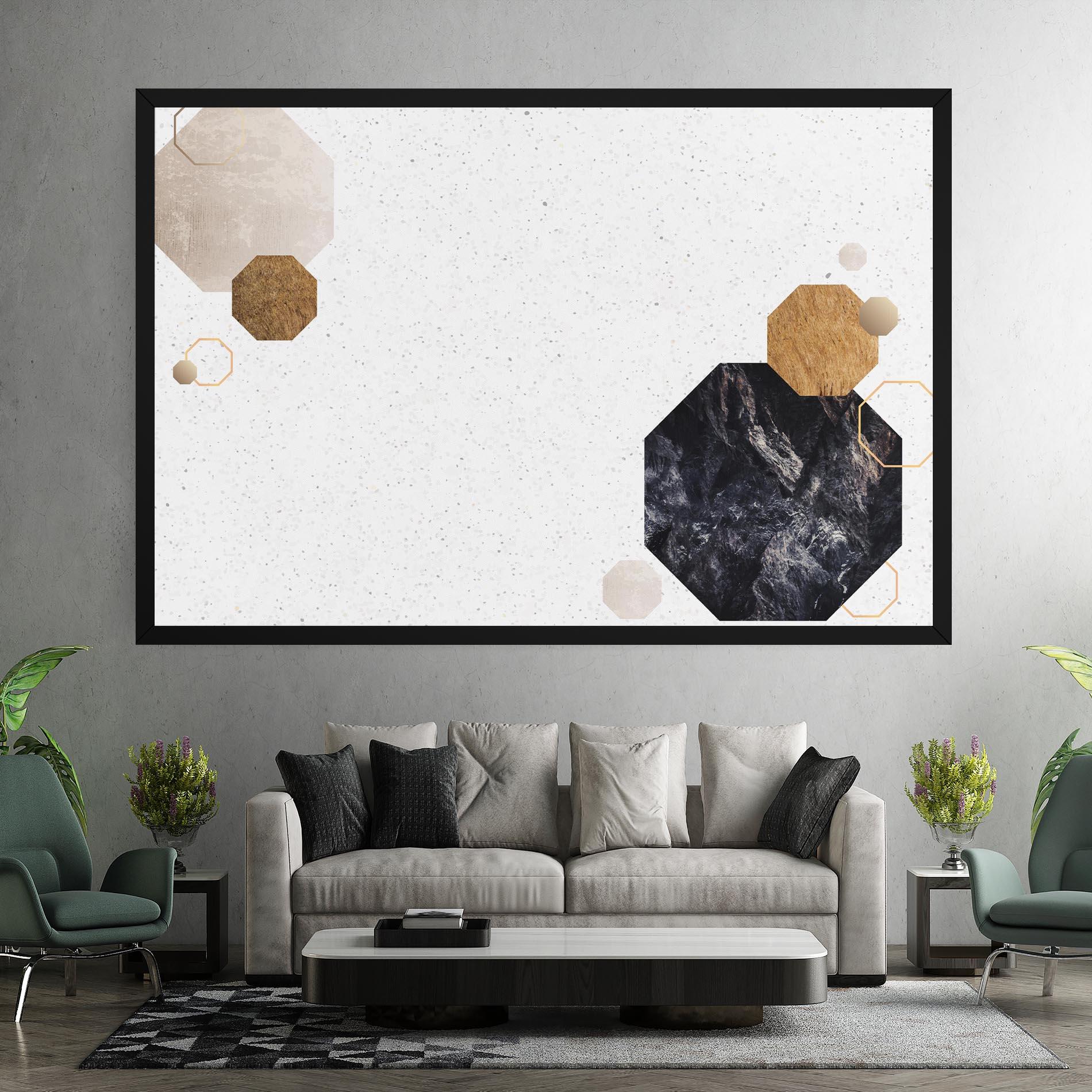 Leinwandbild Big Hexagon mockup 7