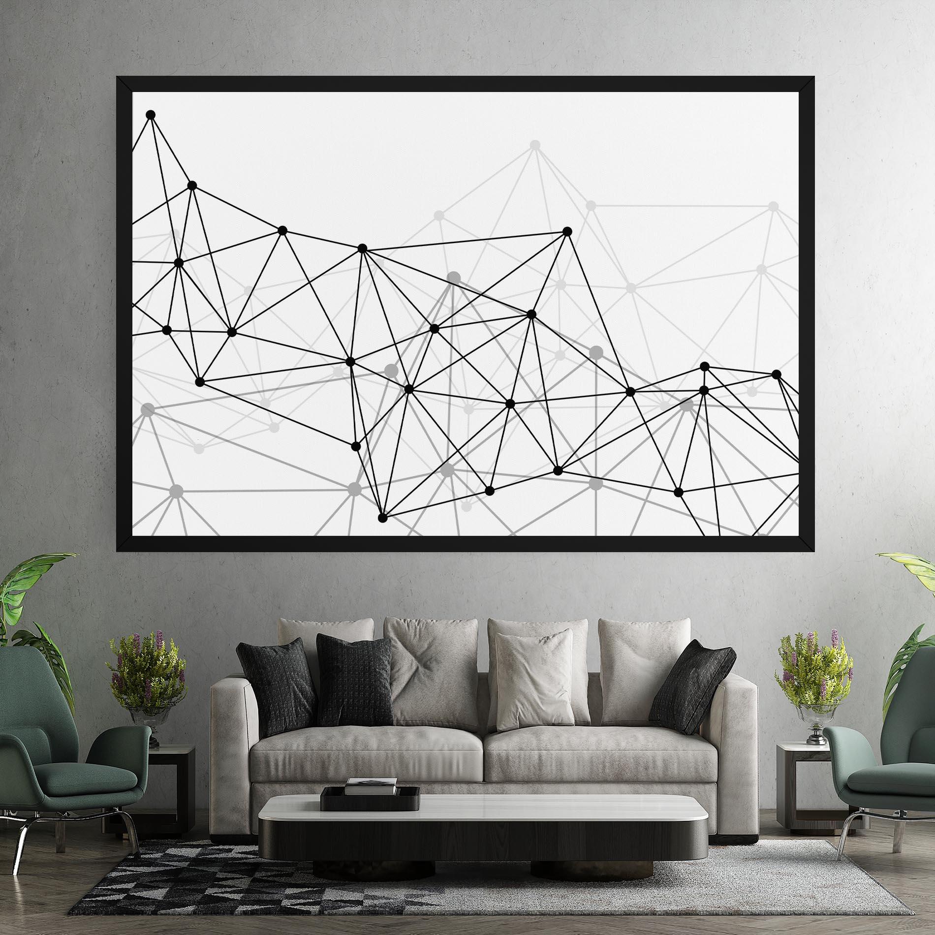 Leinwandbild Black Connecting mockup 7