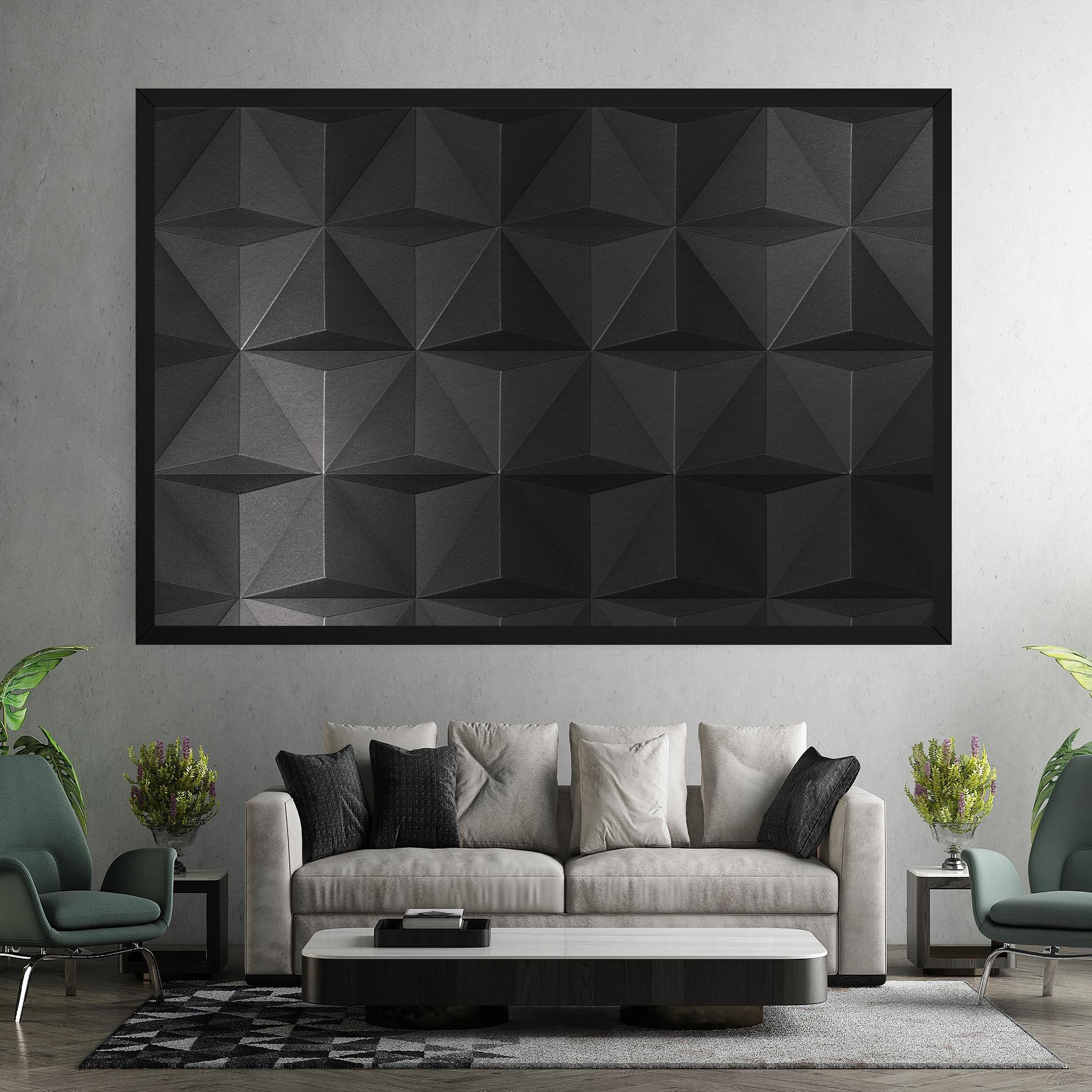Leinwandbild Black Shade Triangle mockup 7