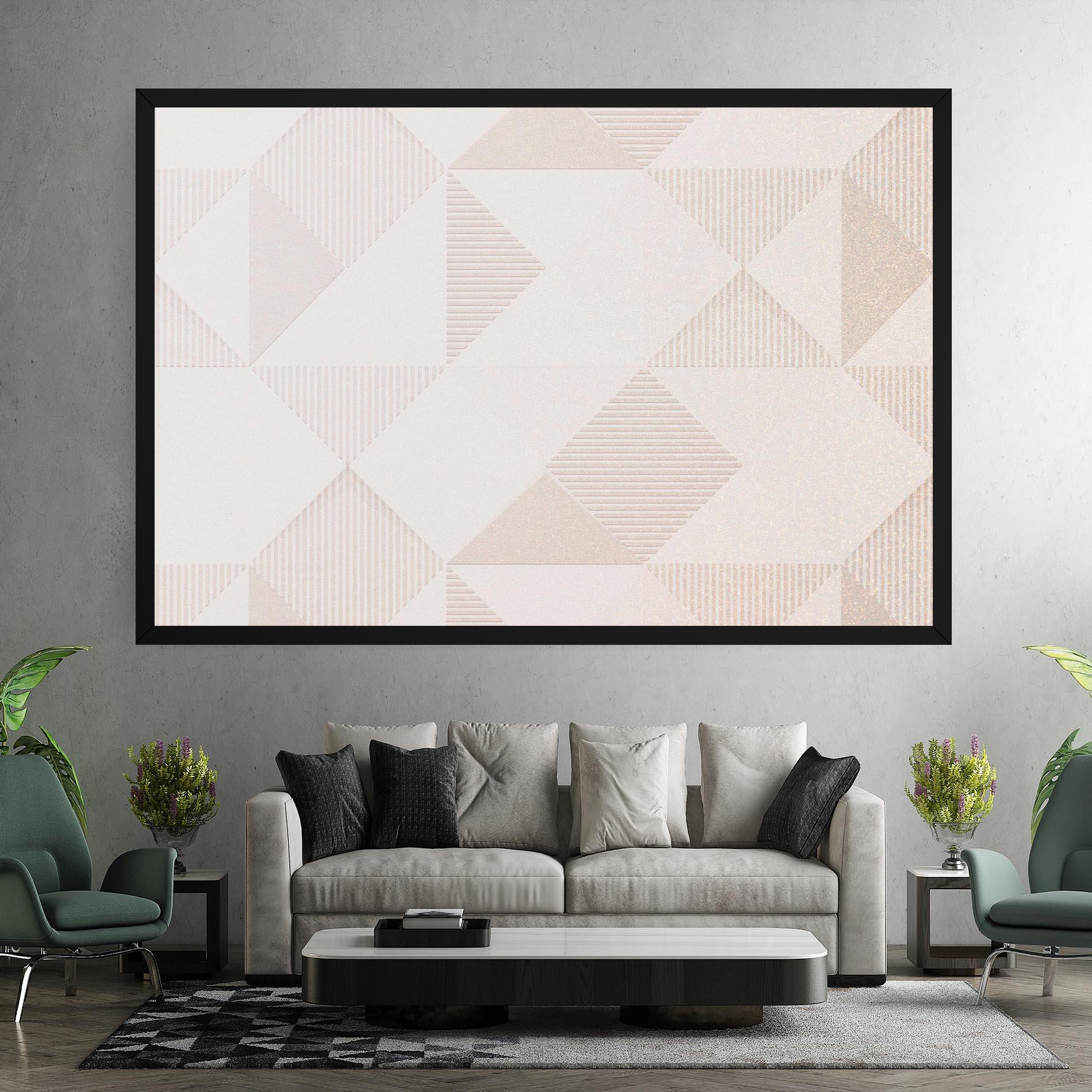 Leinwandbild Light Cream Rhombus mockup 7