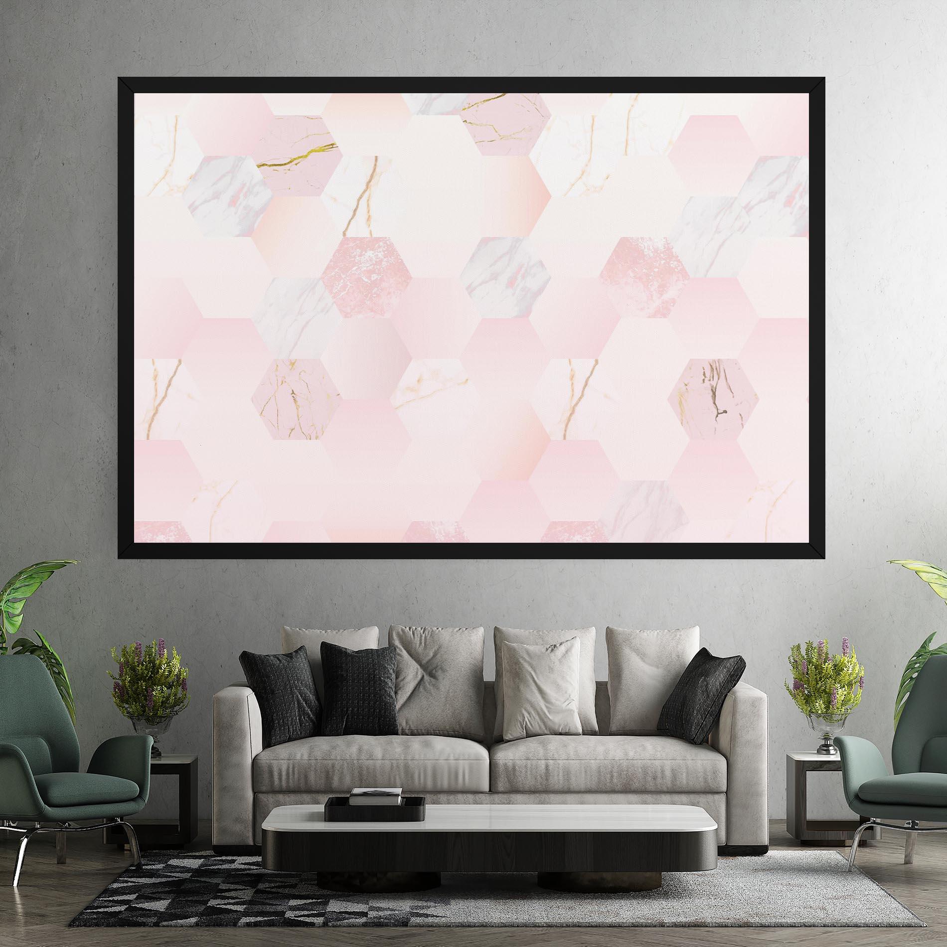 Leinwandbild Pink Hexanon mockup 7