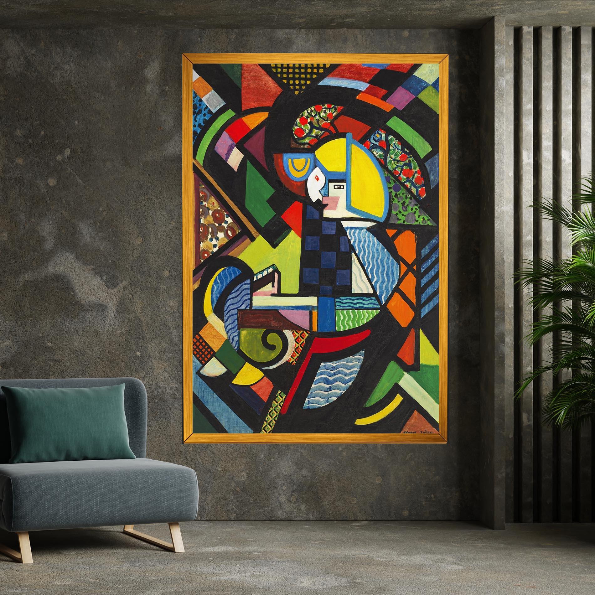 Leinwandbild Mix Color Shapes mockup 7