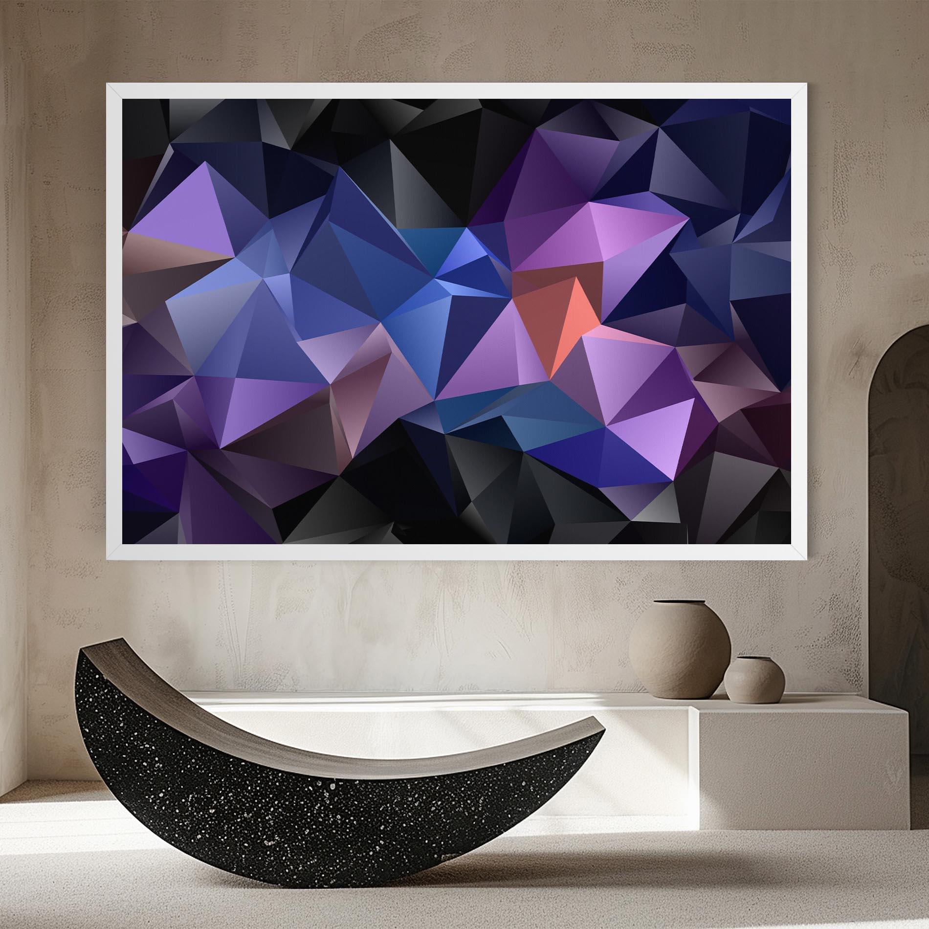 Leinwandbild Black Purple Triangle mockup 8