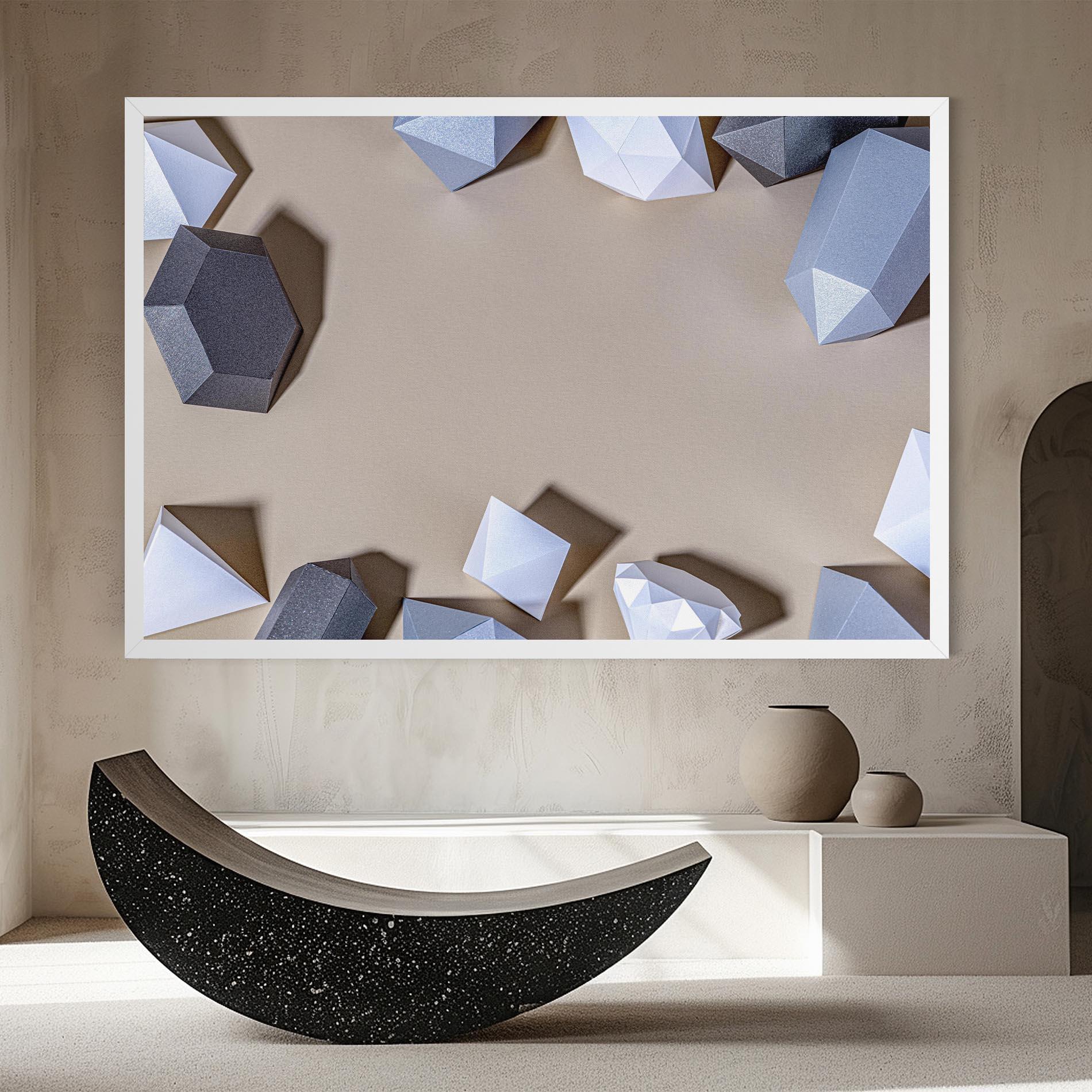 Leinwandbild Geometric 3d Shapes mockup 8
