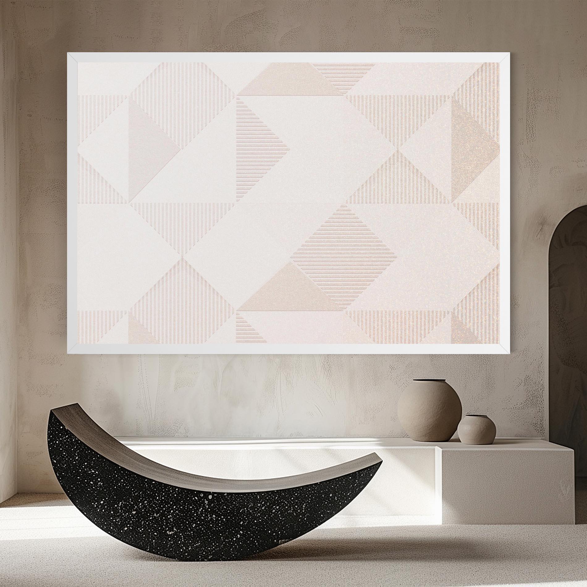 Leinwandbild Light Cream Rhombus mockup 8