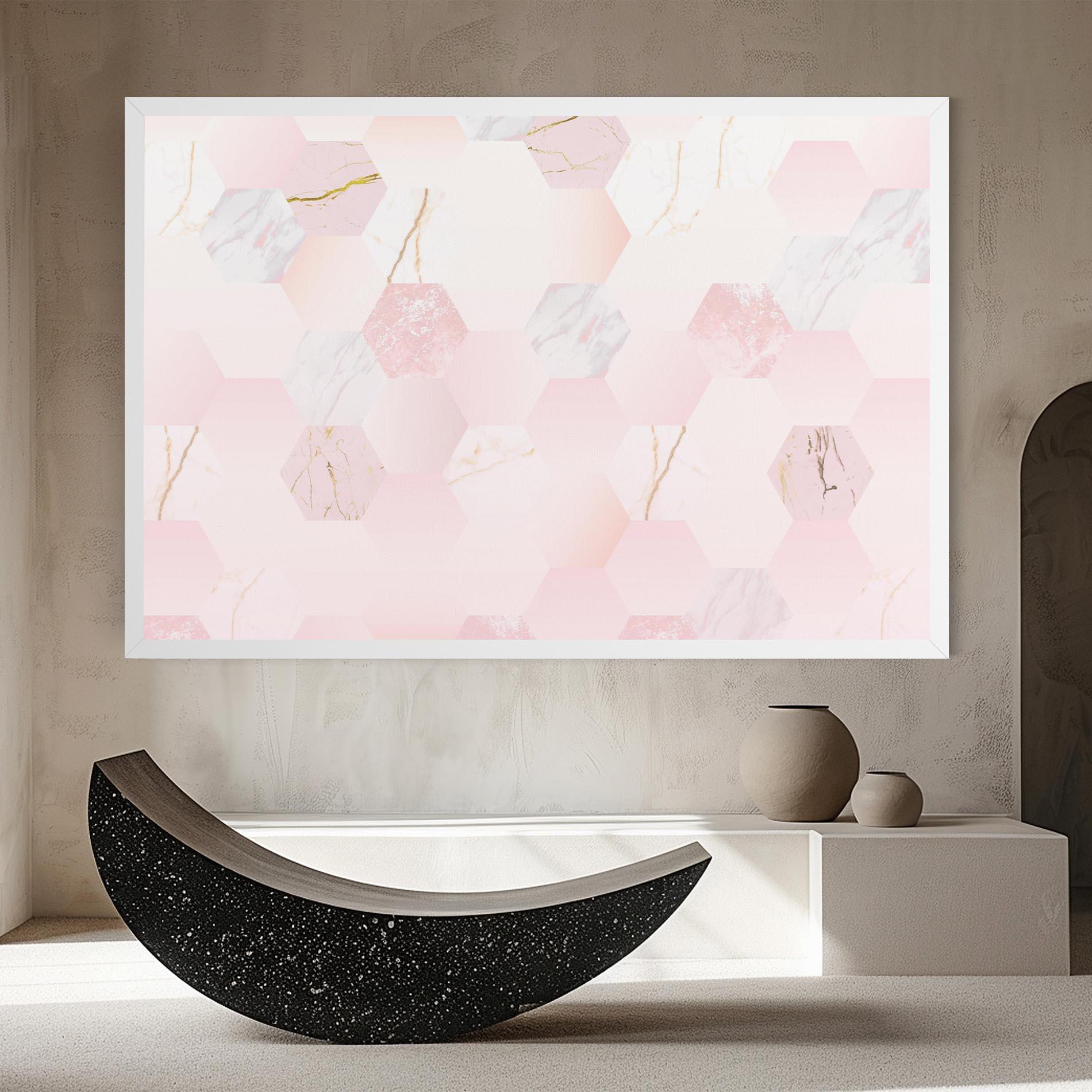 Leinwandbild Pink Hexanon mockup 8
