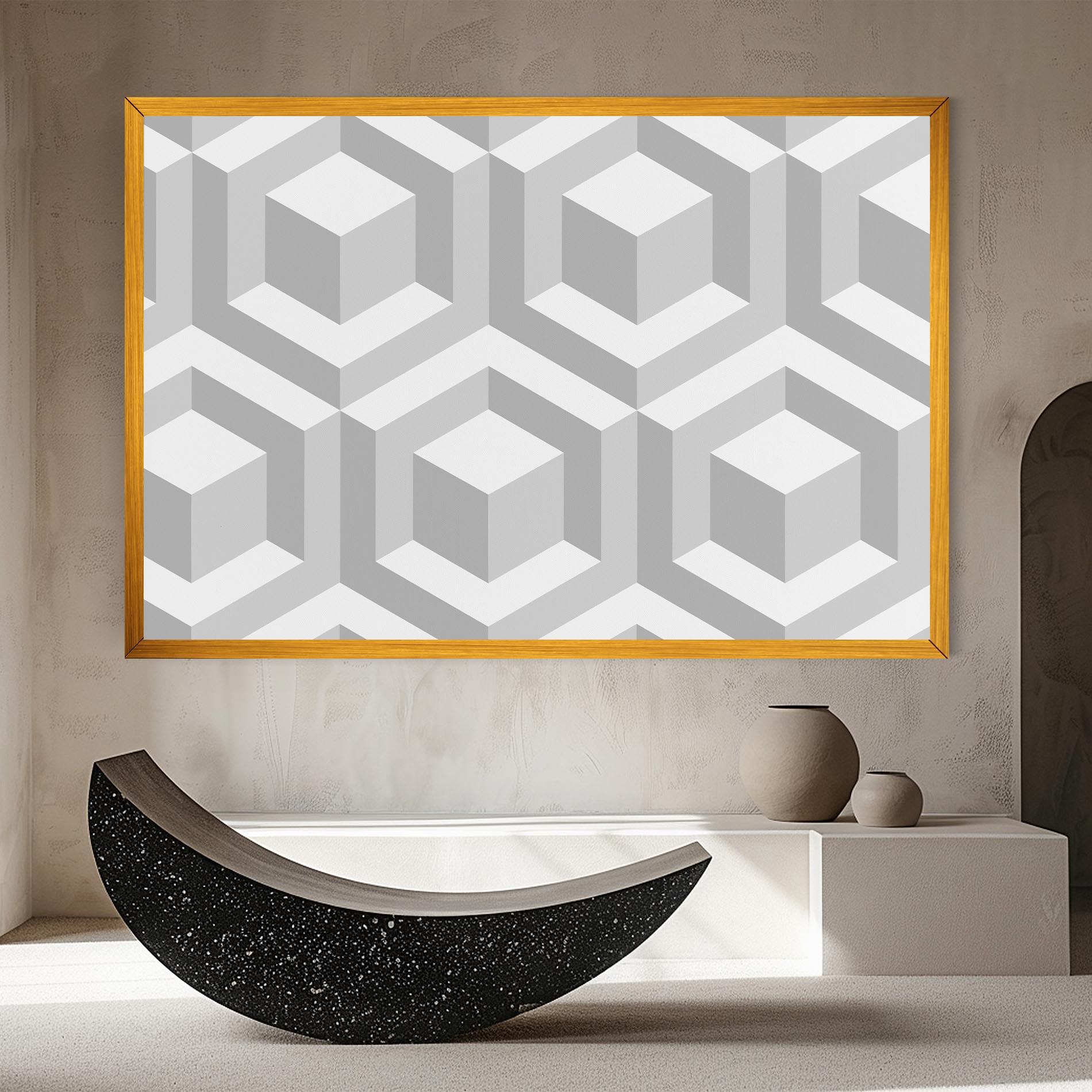 Leinwandbild 3d Square mockup 8